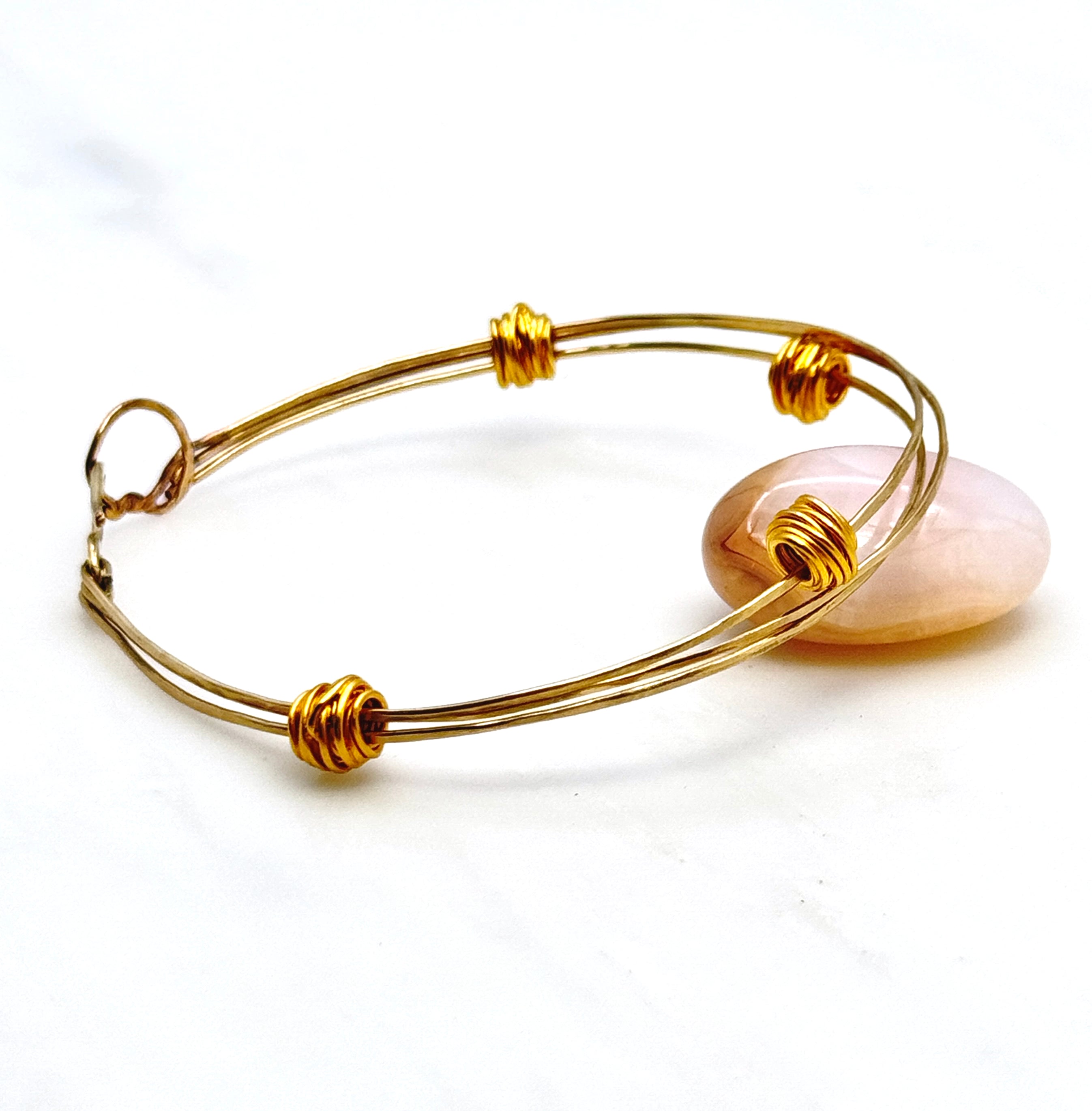Gold-Filled Kinetic Vermeil Bead Bangle