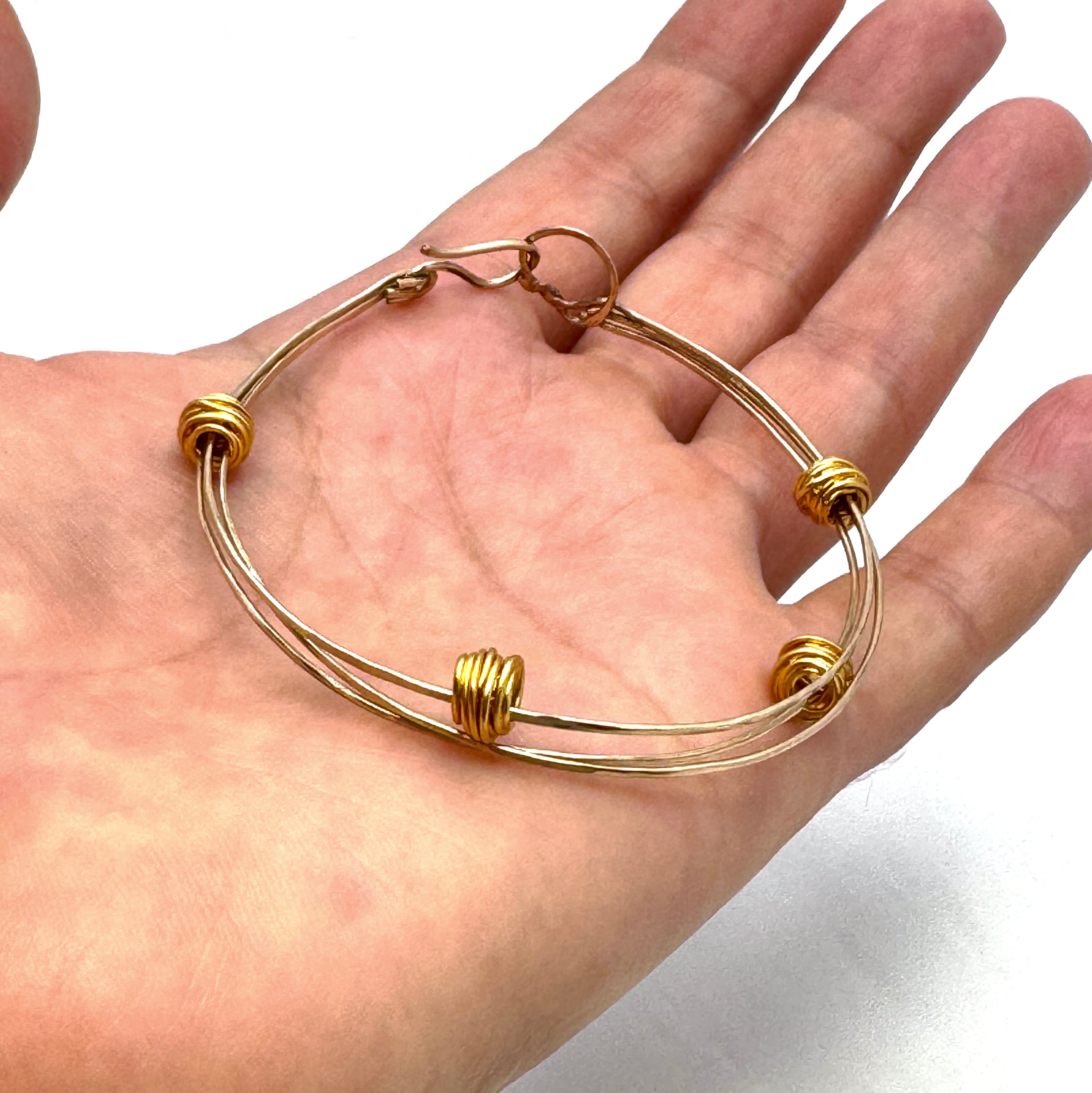 Gold-Filled Kinetic Vermeil Bead Bangle