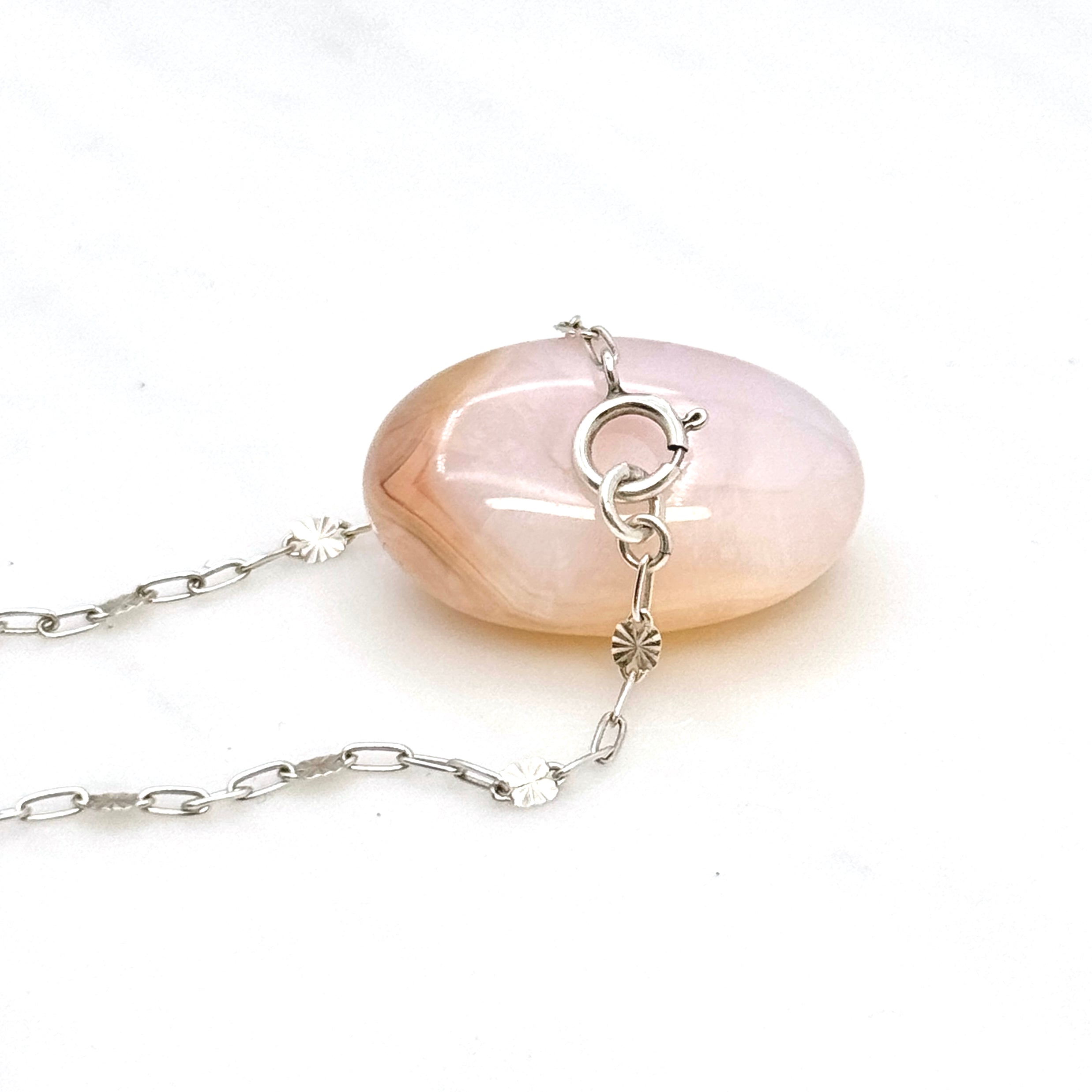 Sterling Silver Larimar & Pearl Necklace