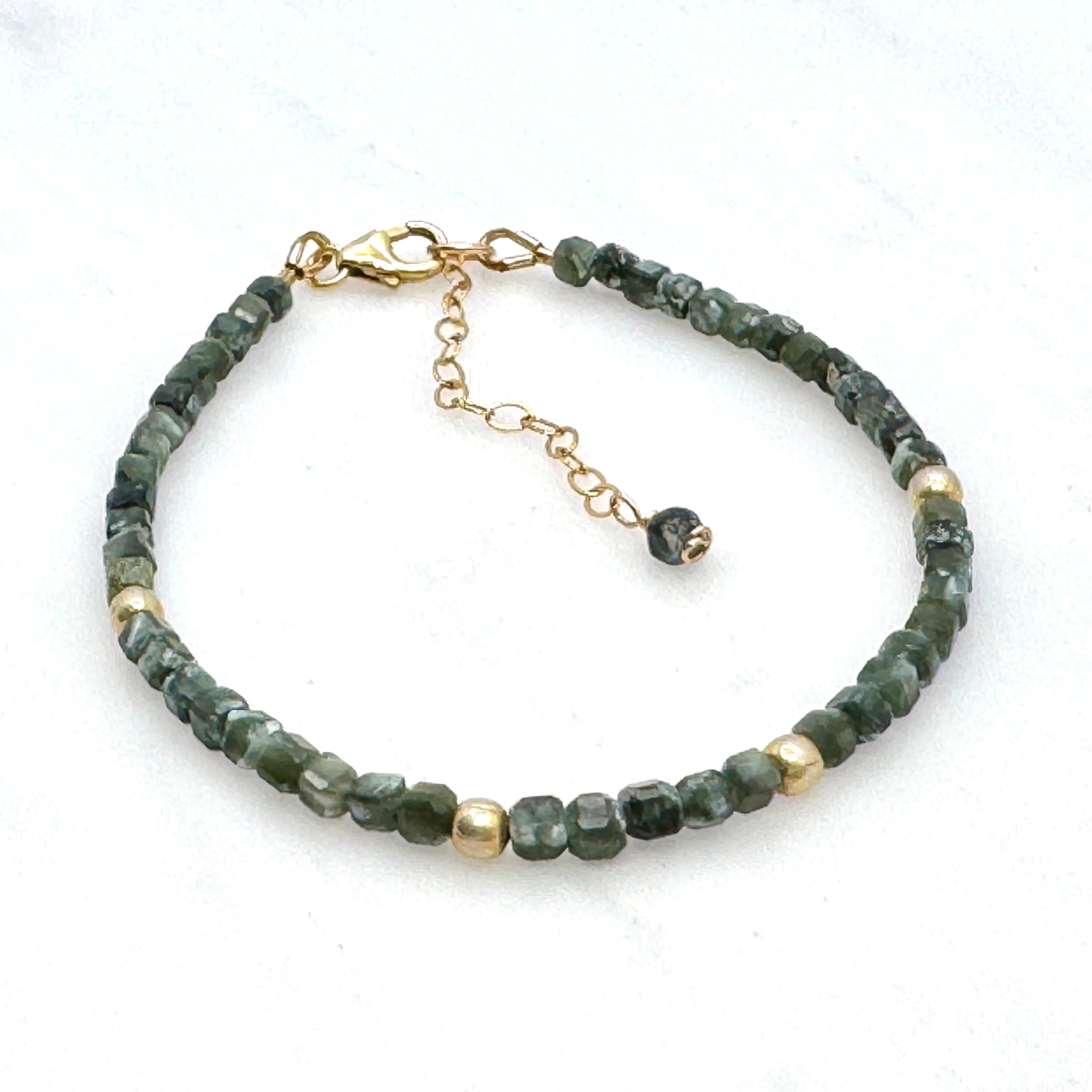 Seraphinite Gold-Filled Adjustable Bracelet