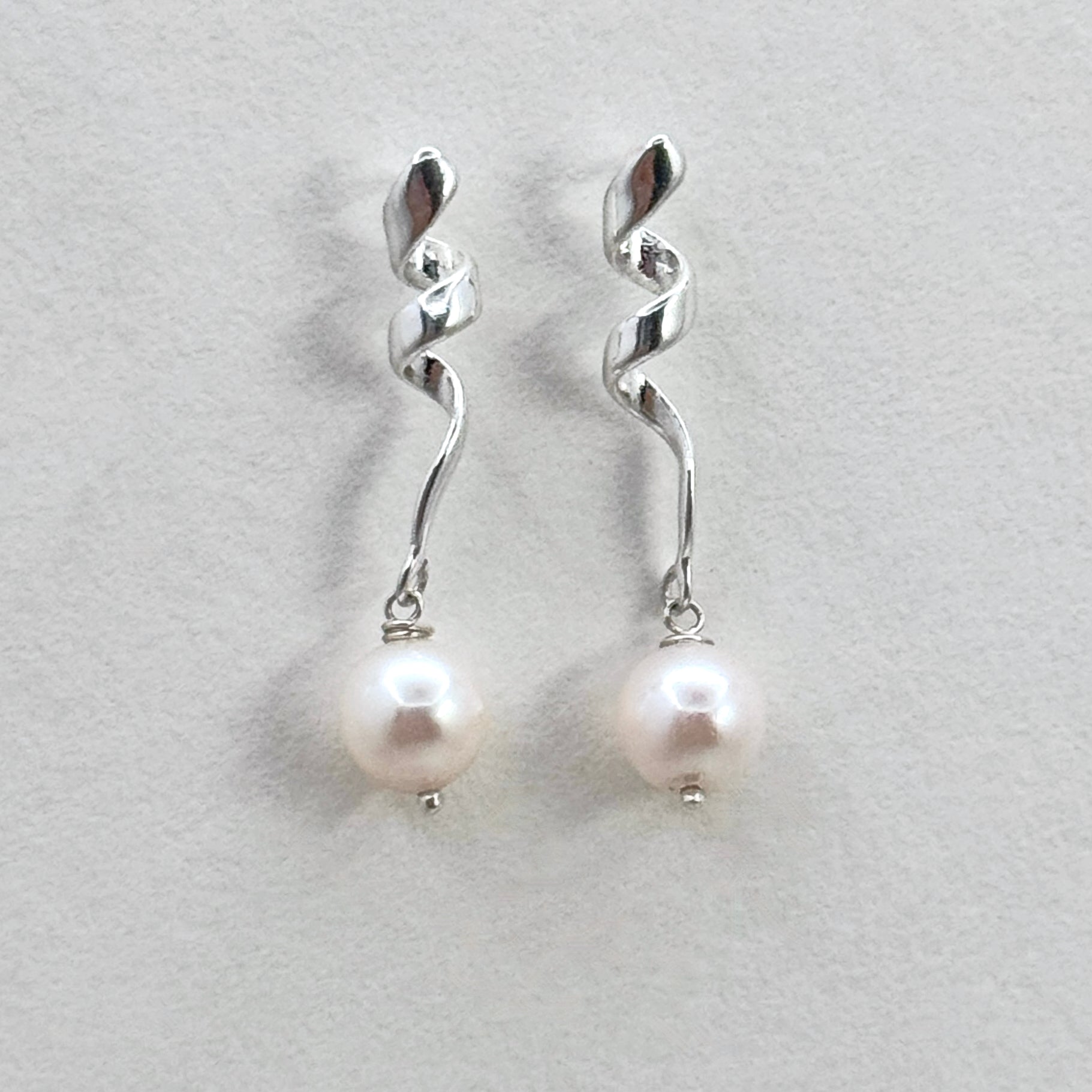 Akoya Pearl Sterling Silver Drop Earrings