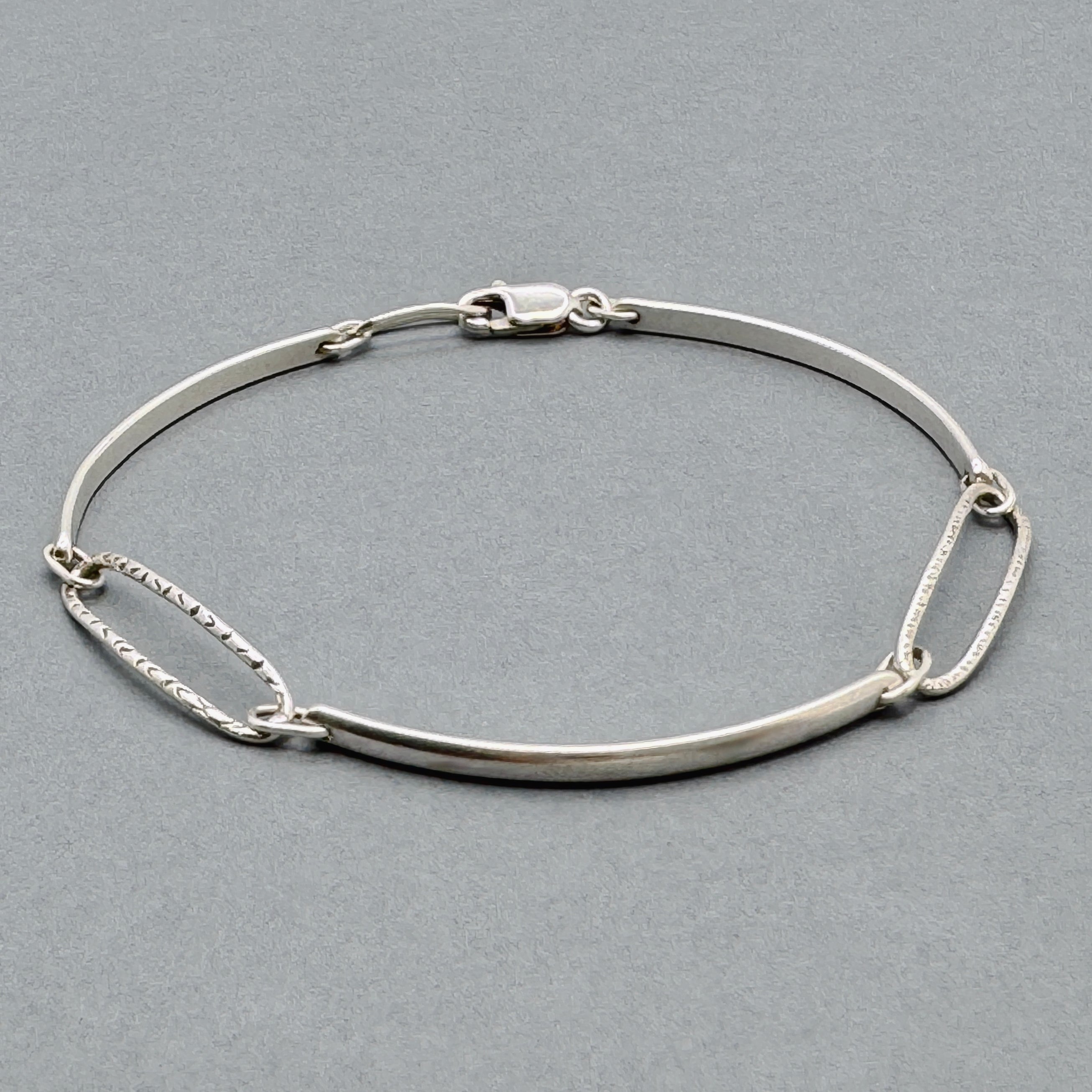 Handmade Sterling Silver Long Link Bracelet