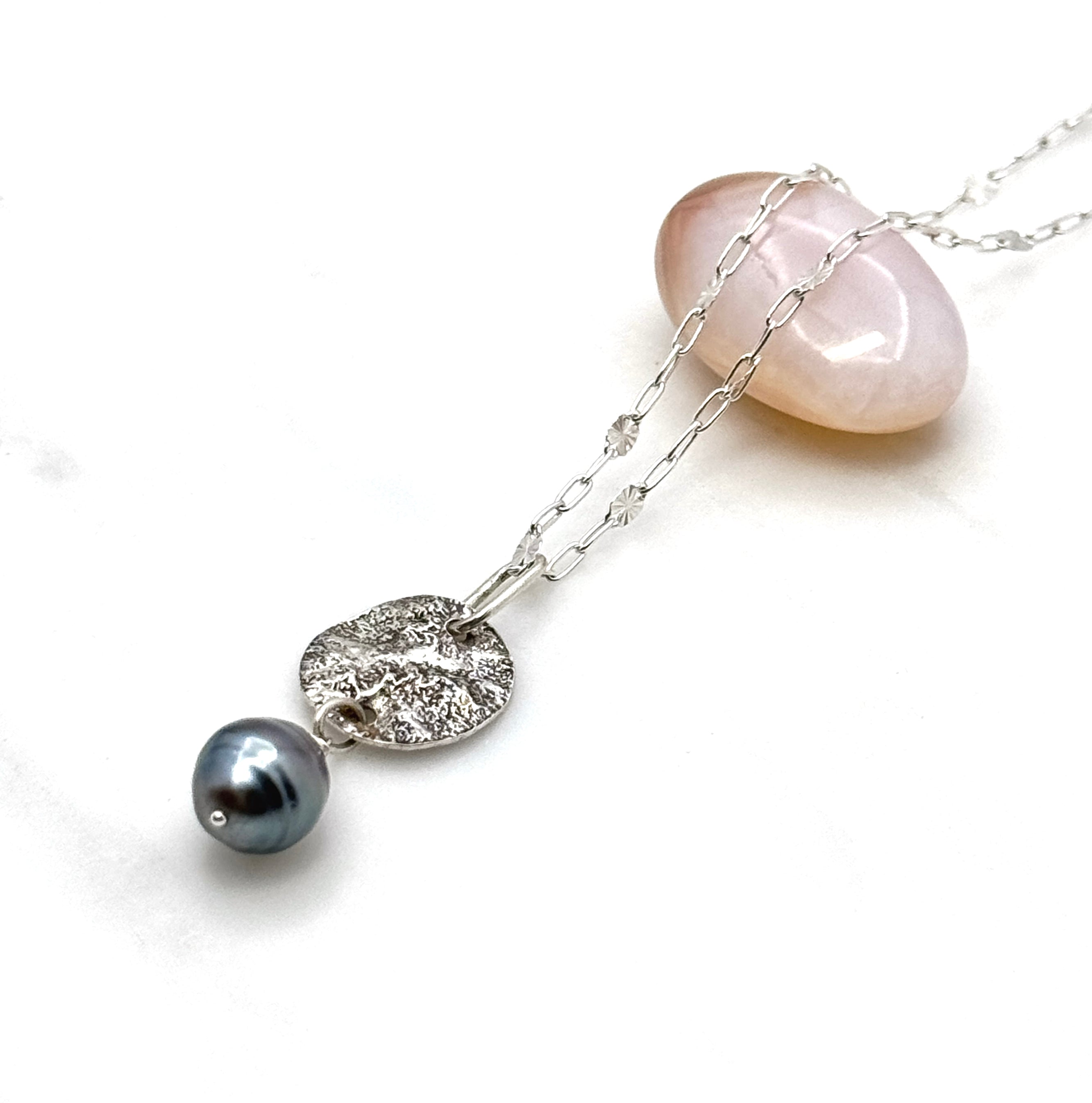 Tahitian Pearl 925 Silver Pendant Necklace