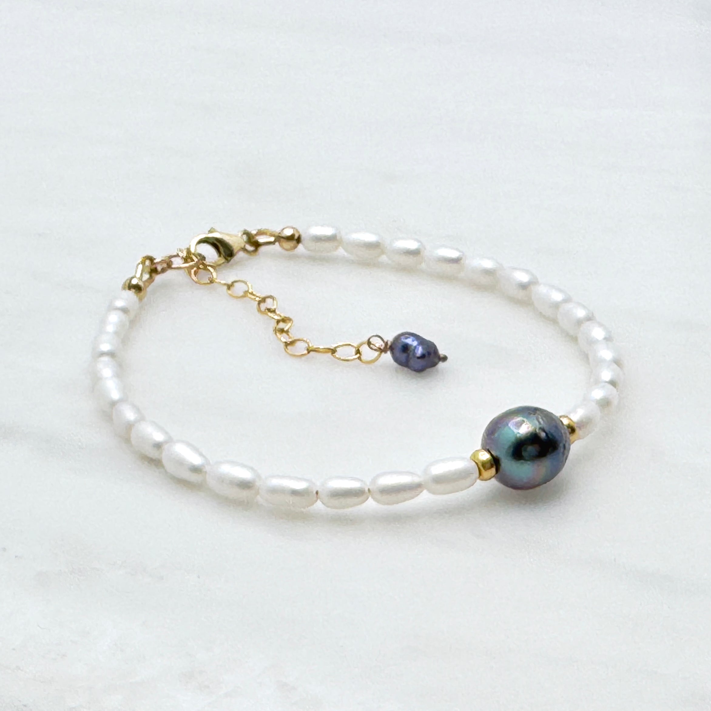 Tahitian & White Freshwater Pearl Bracelet