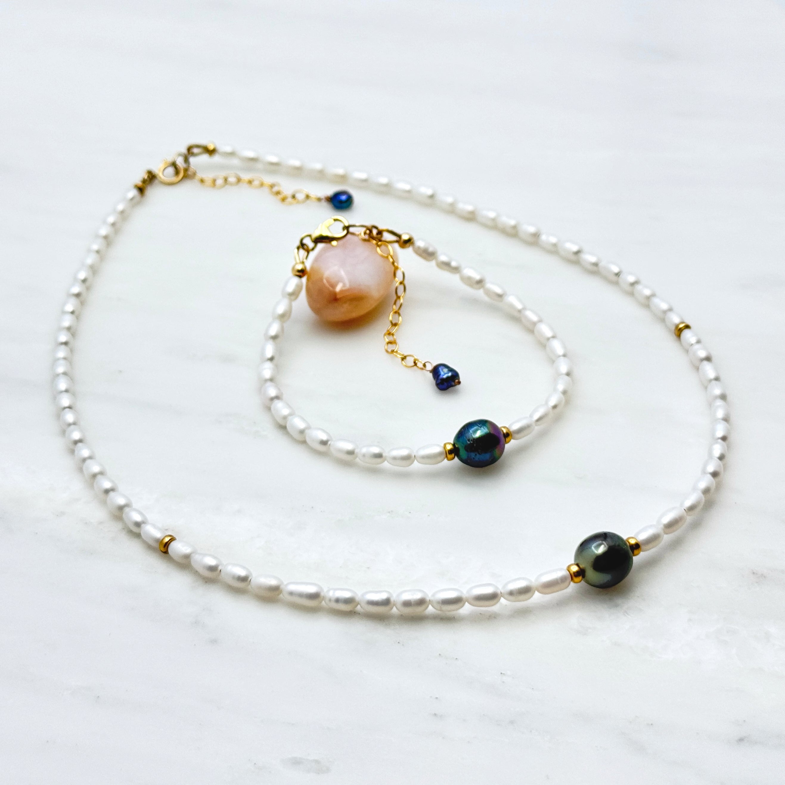 Tahitian & White Freshwater Pearl Necklace