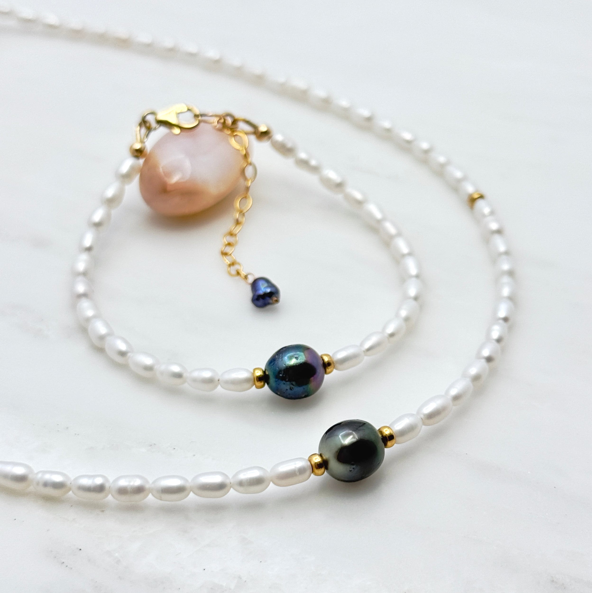 Tahitian & White Freshwater Pearl Bracelet