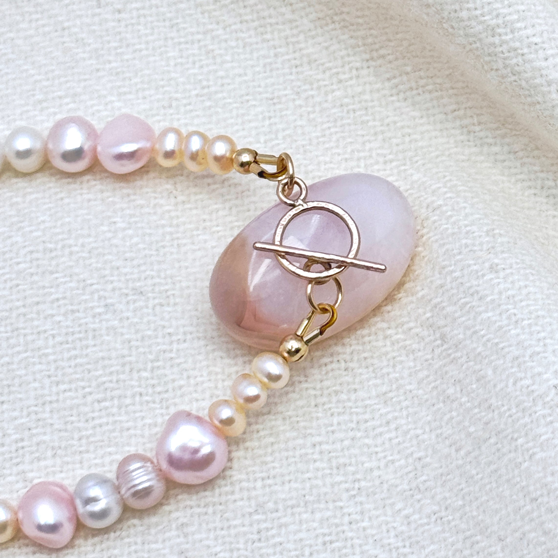 Pink & White Pearl 14Kt Gold-Filled Bracelet