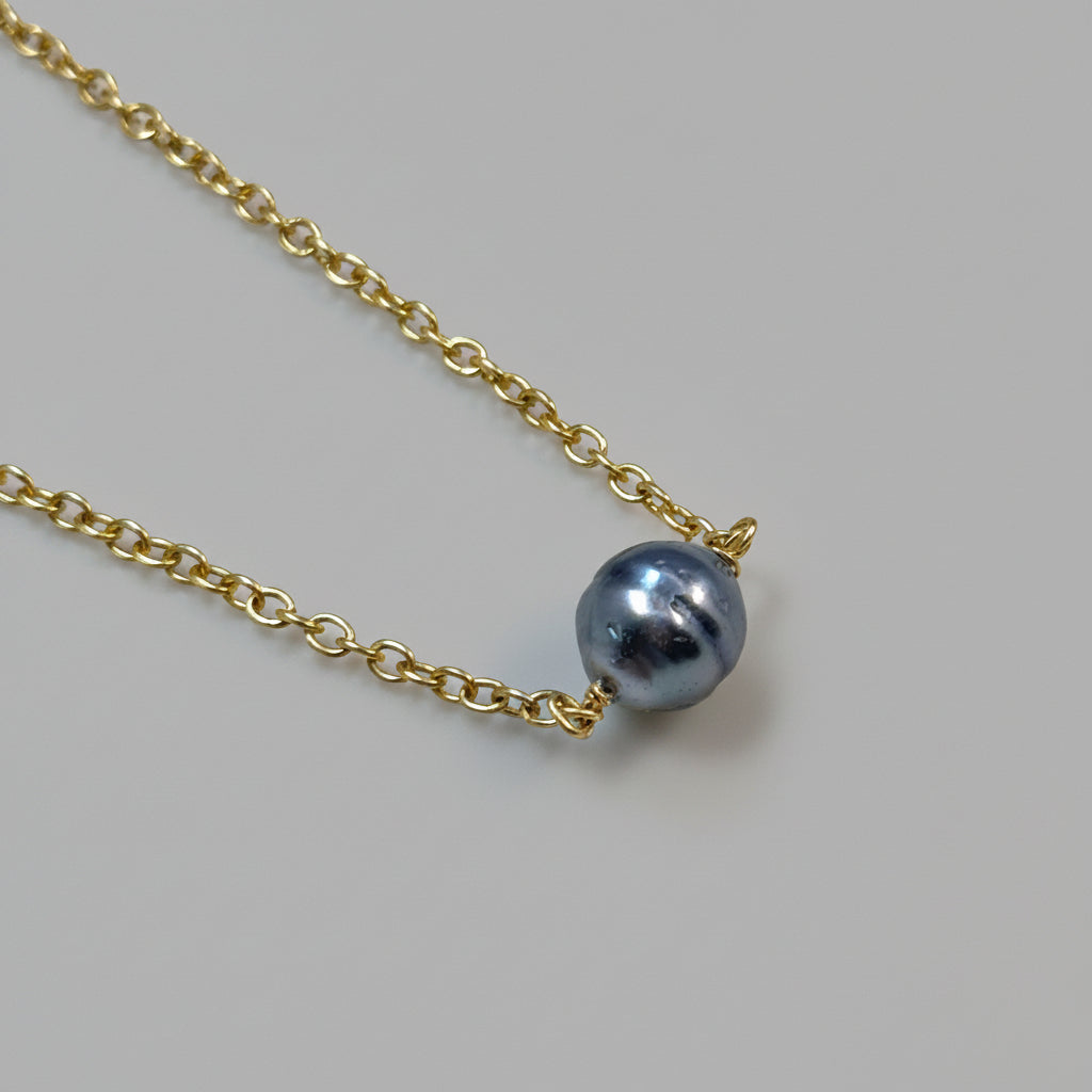 Floating Tahitian Pearl Gold-Filled Necklace