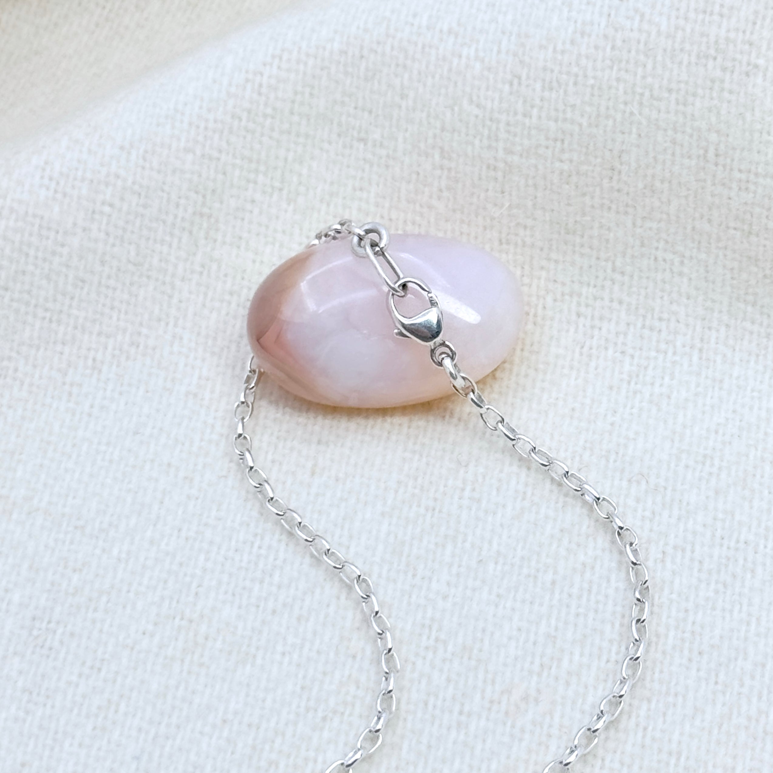 Abalone Shell Pendant Silver Necklace