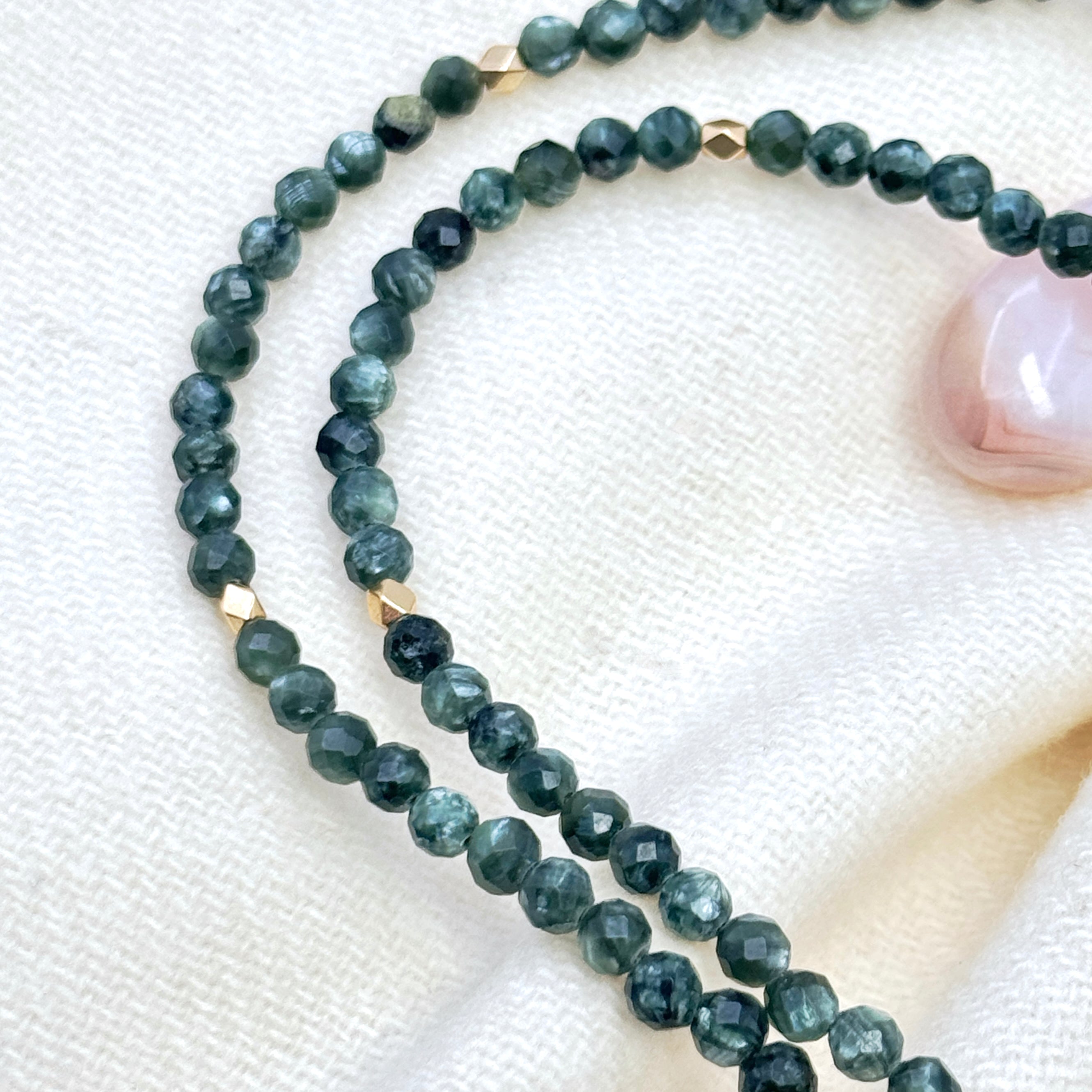 Seraphinite & Kambaba Jasper Toggle Necklace