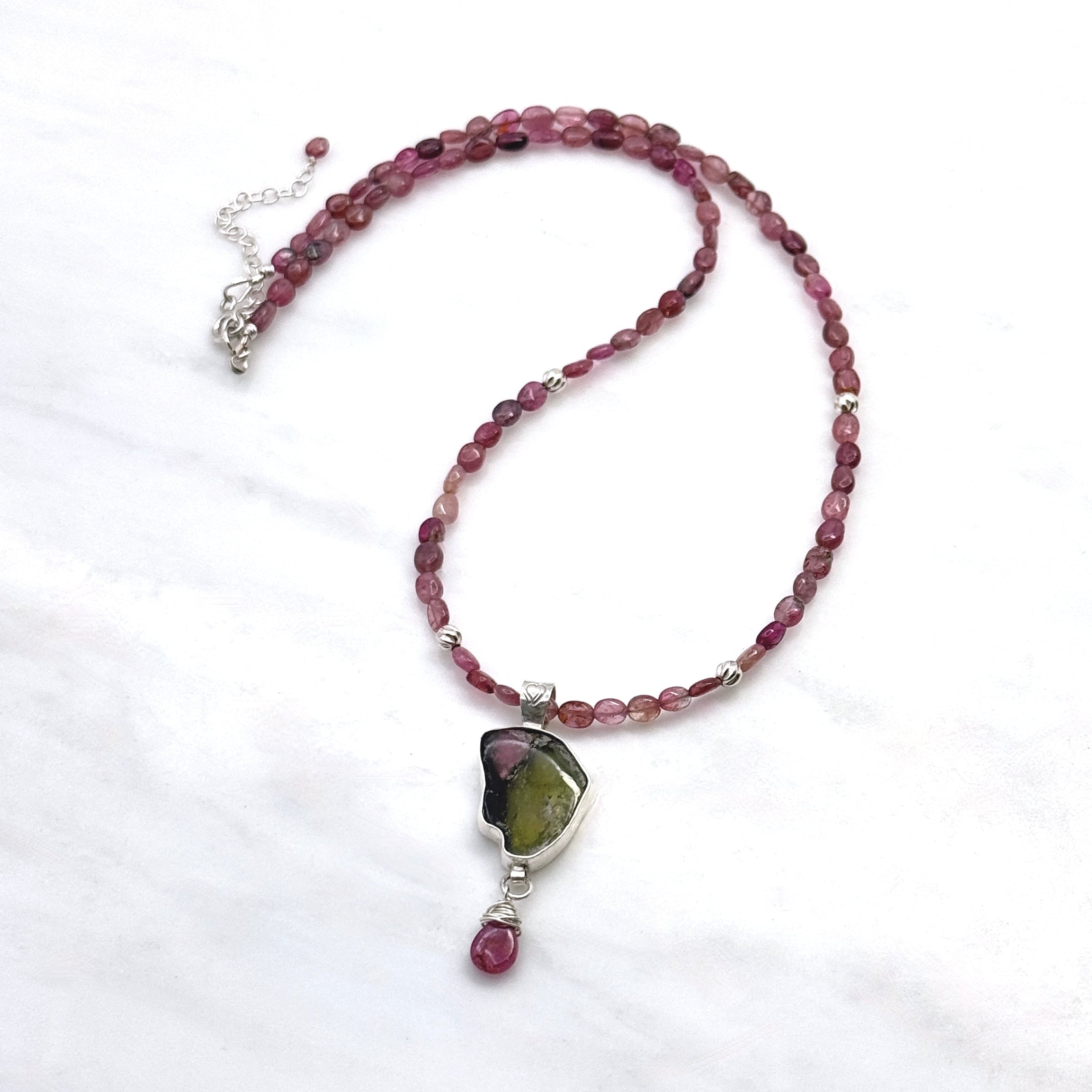 Tourmaline Sterling Silver Pendant Necklace
