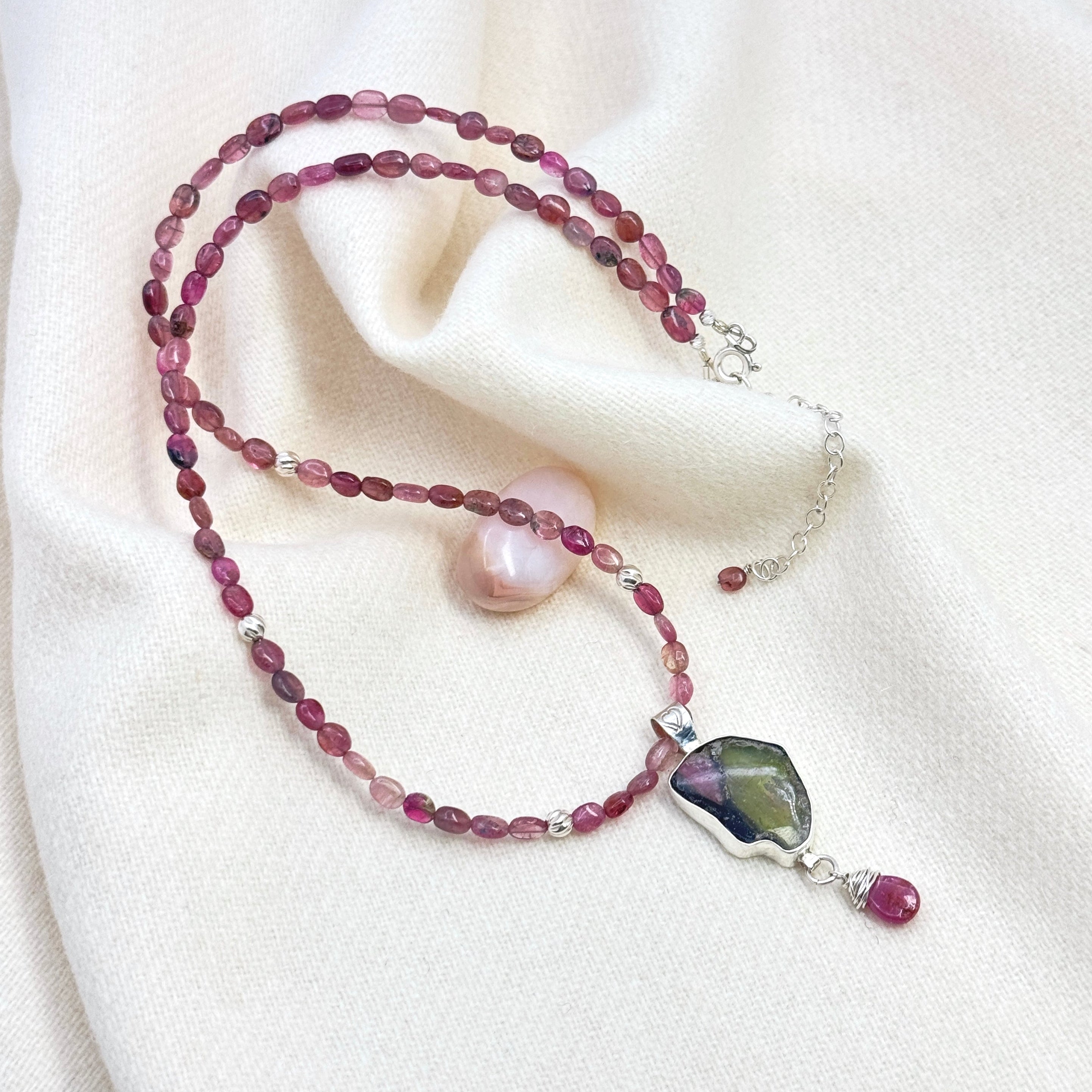 Tourmaline Sterling Silver Pendant Necklace