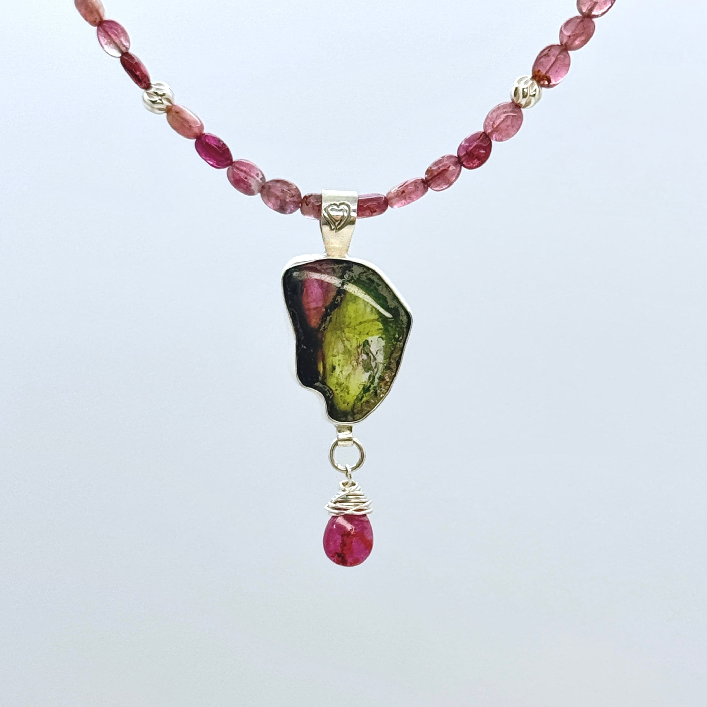 Tourmaline Sterling Silver Pendant Necklace