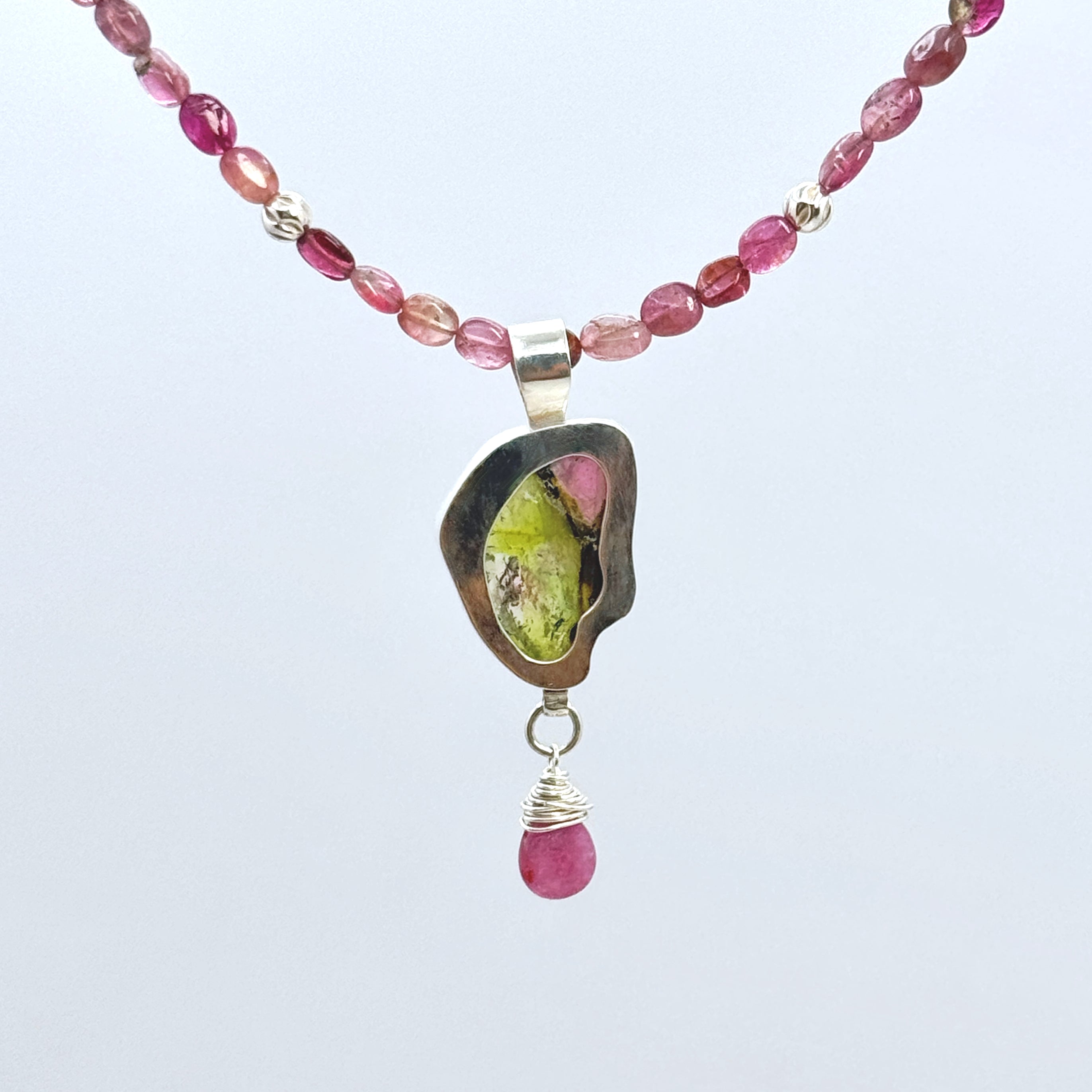 Tourmaline Sterling Silver Pendant Necklace