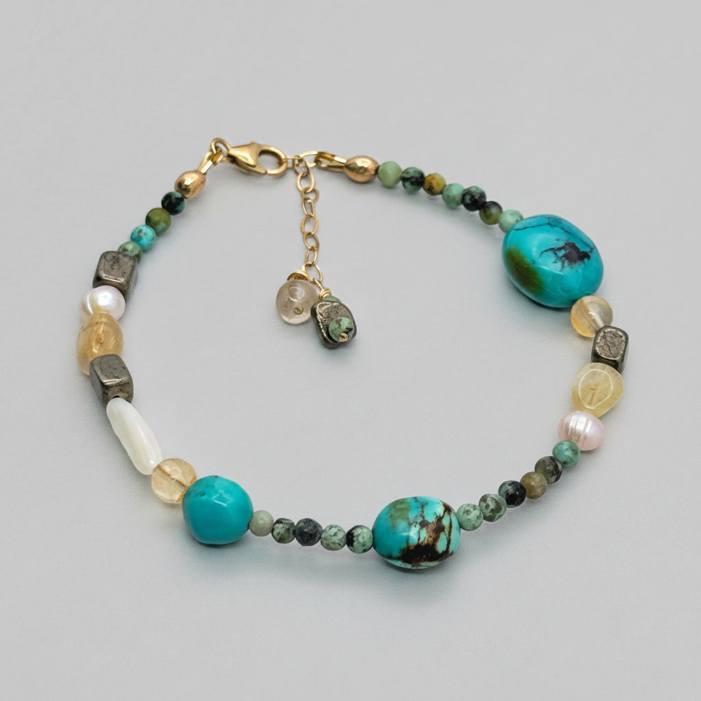 Boho Earthy Mixed Stone Bracelet