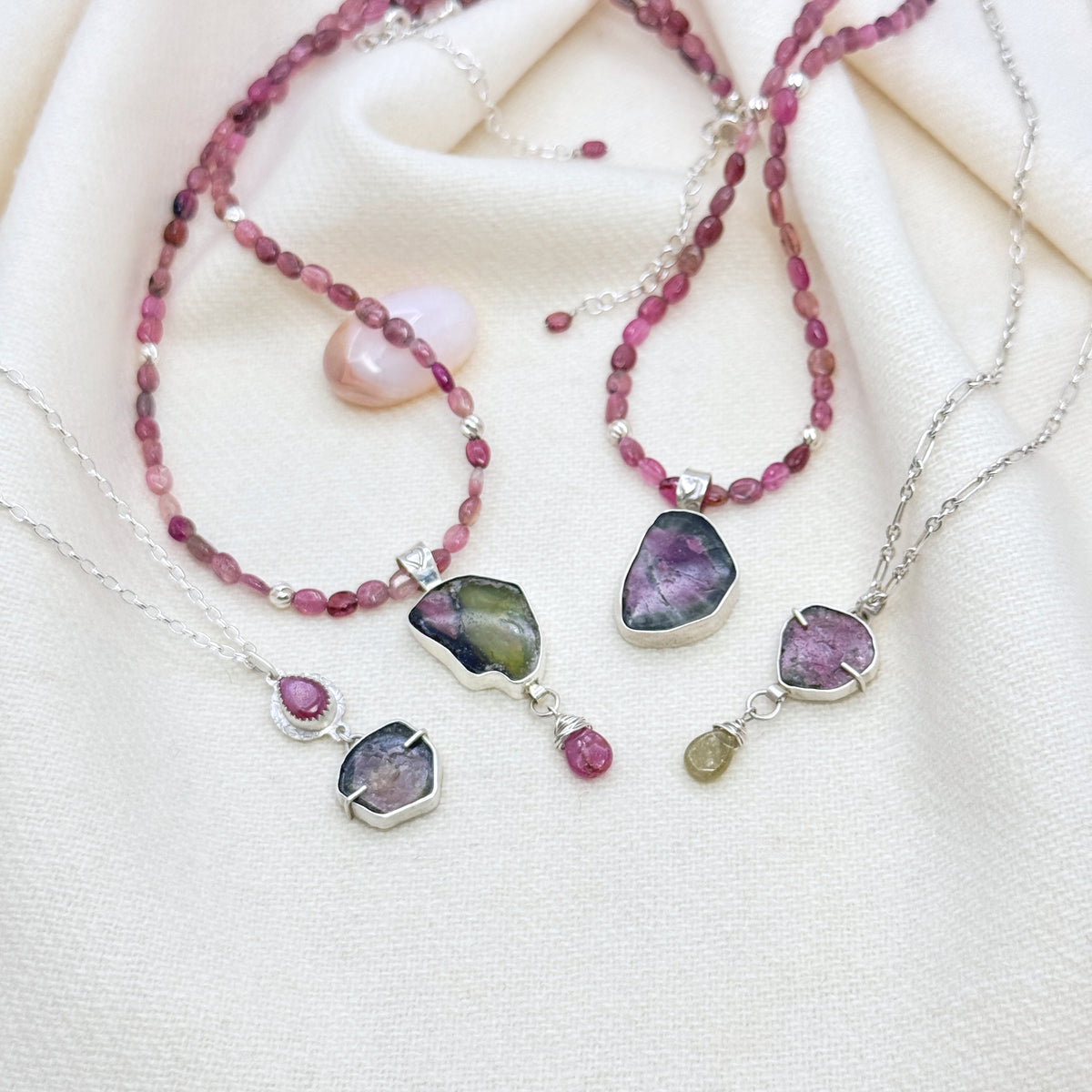 Tourmaline Sterling Silver Pendant Necklace
