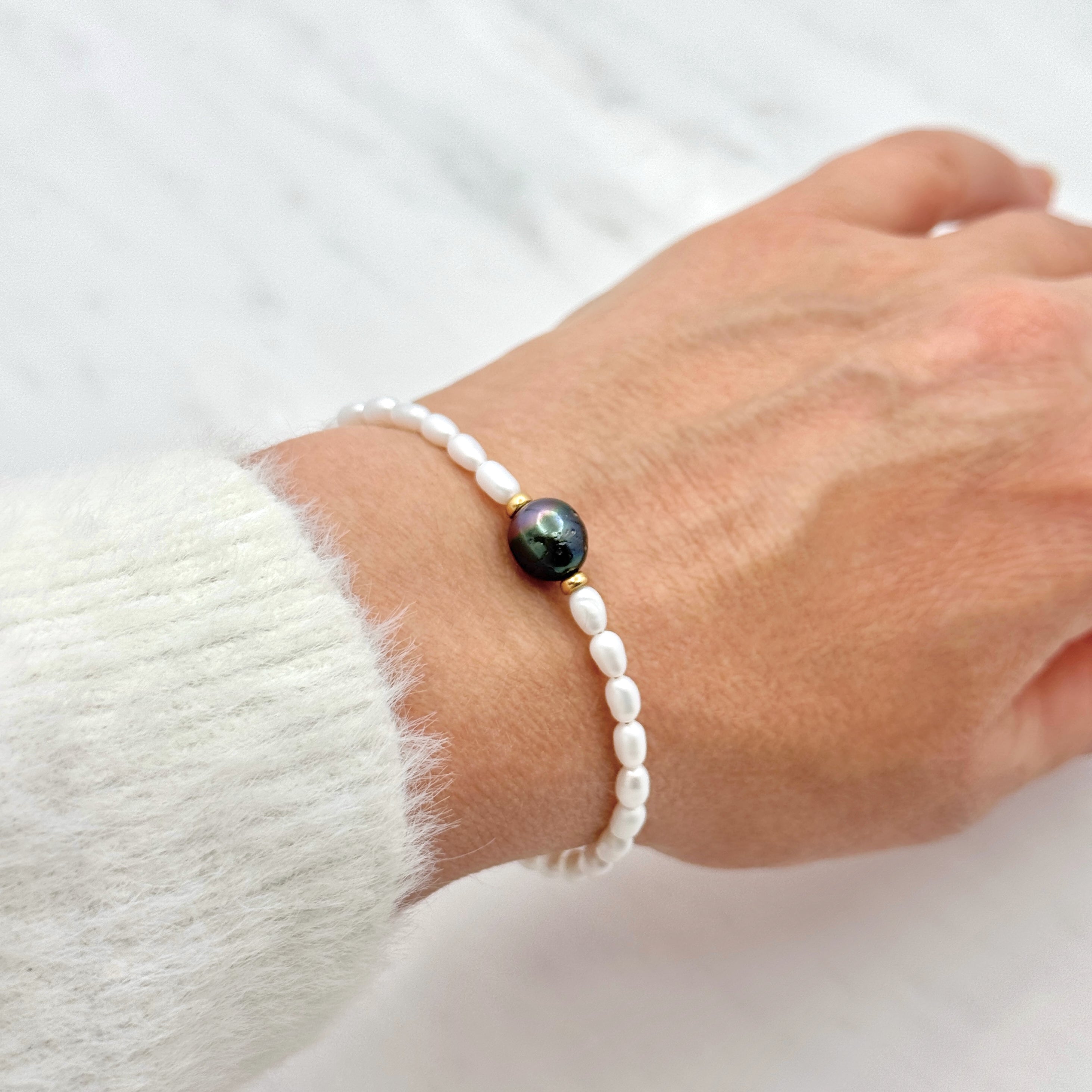Tahitian & White Freshwater Pearl Bracelet