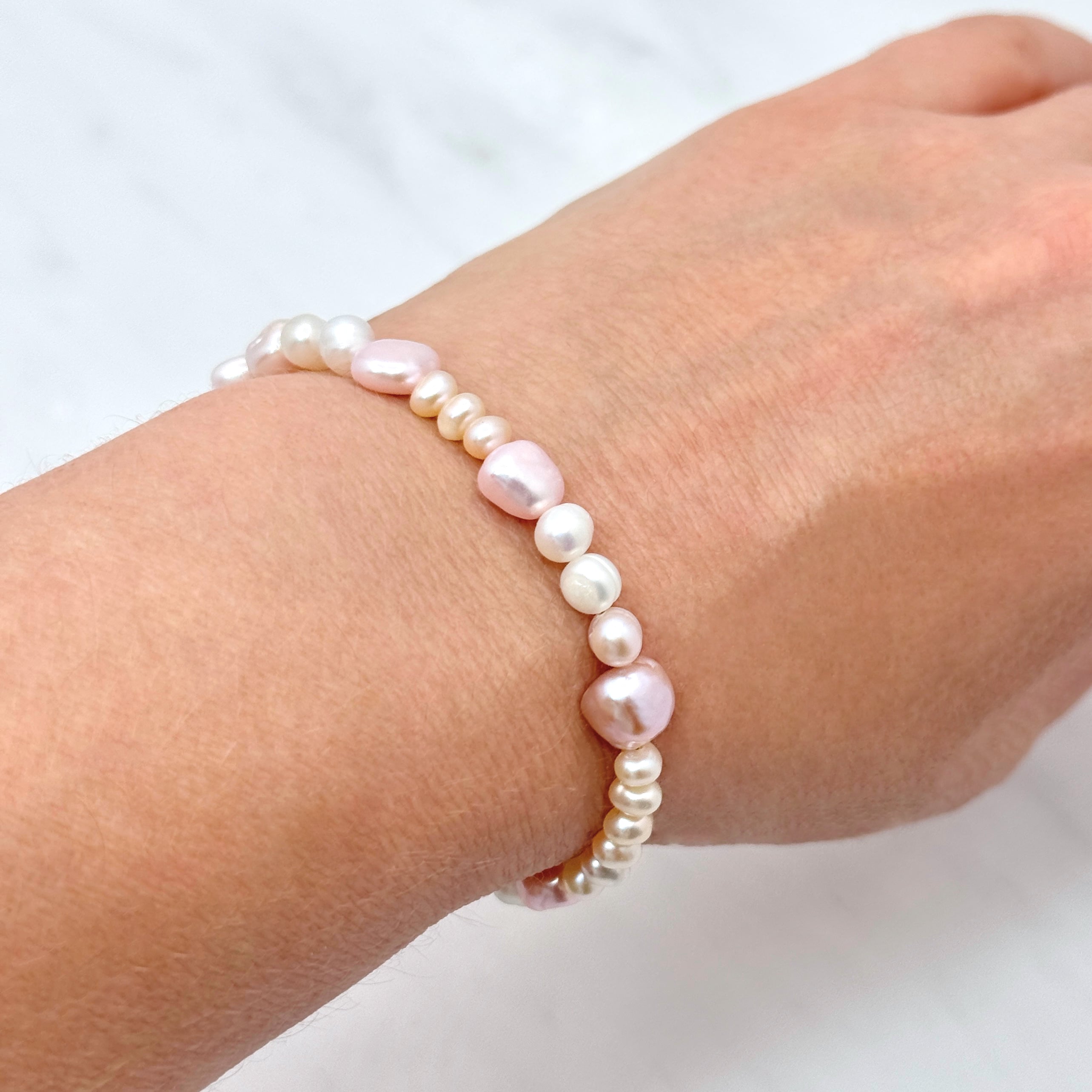 Pink & White Pearl 14Kt Gold-Filled Bracelet