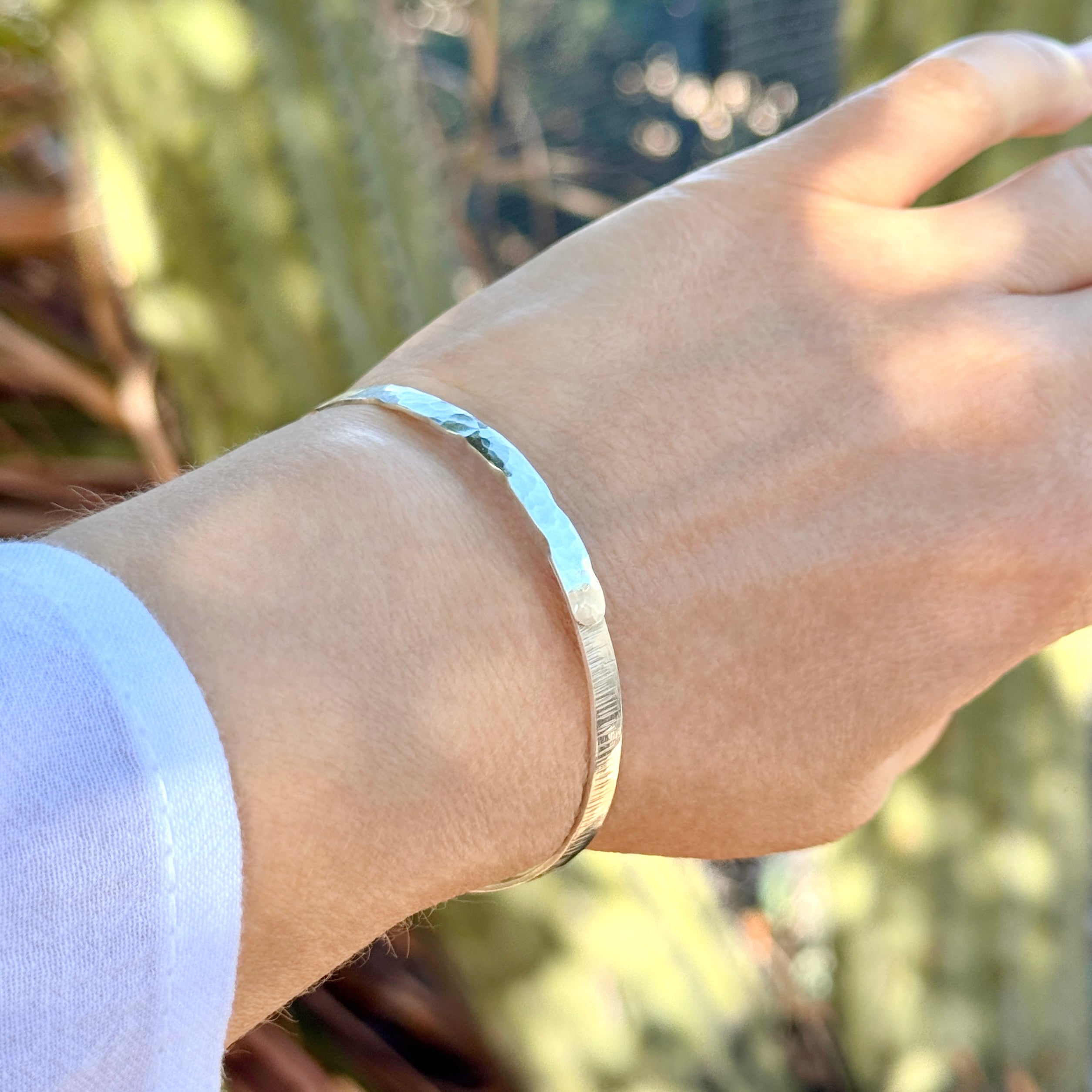 Sterling Silver Textured Stacking Cuff