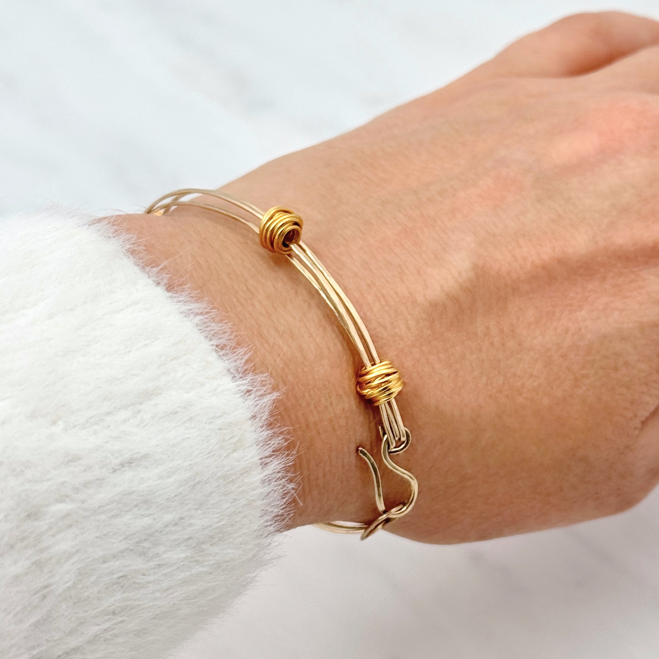 Gold-Filled Kinetic Vermeil Bead Bangle