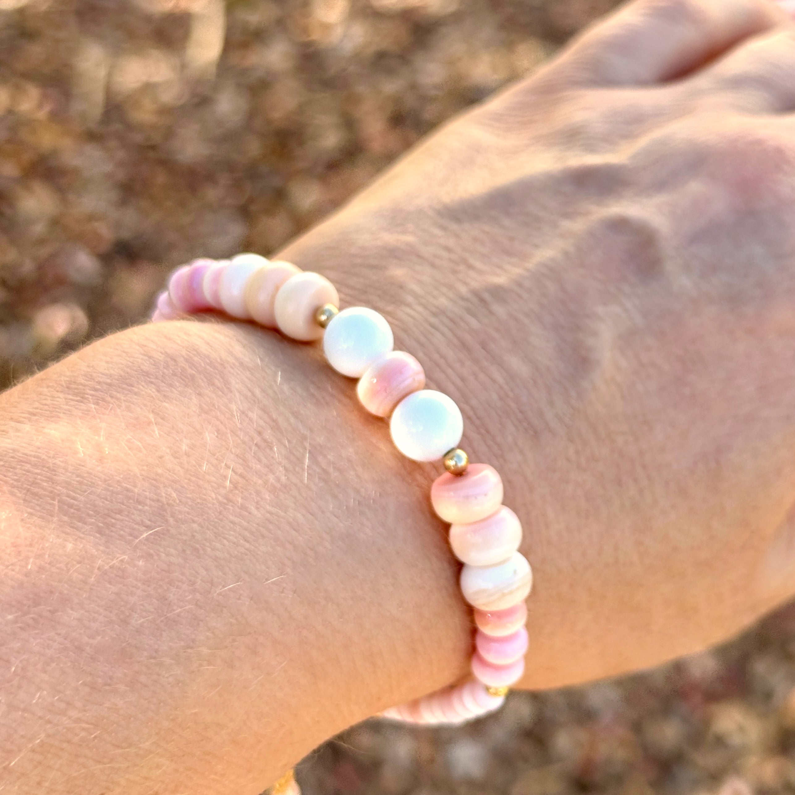 Pink Conch Shell 14Kt Gold-Filled Bracelet