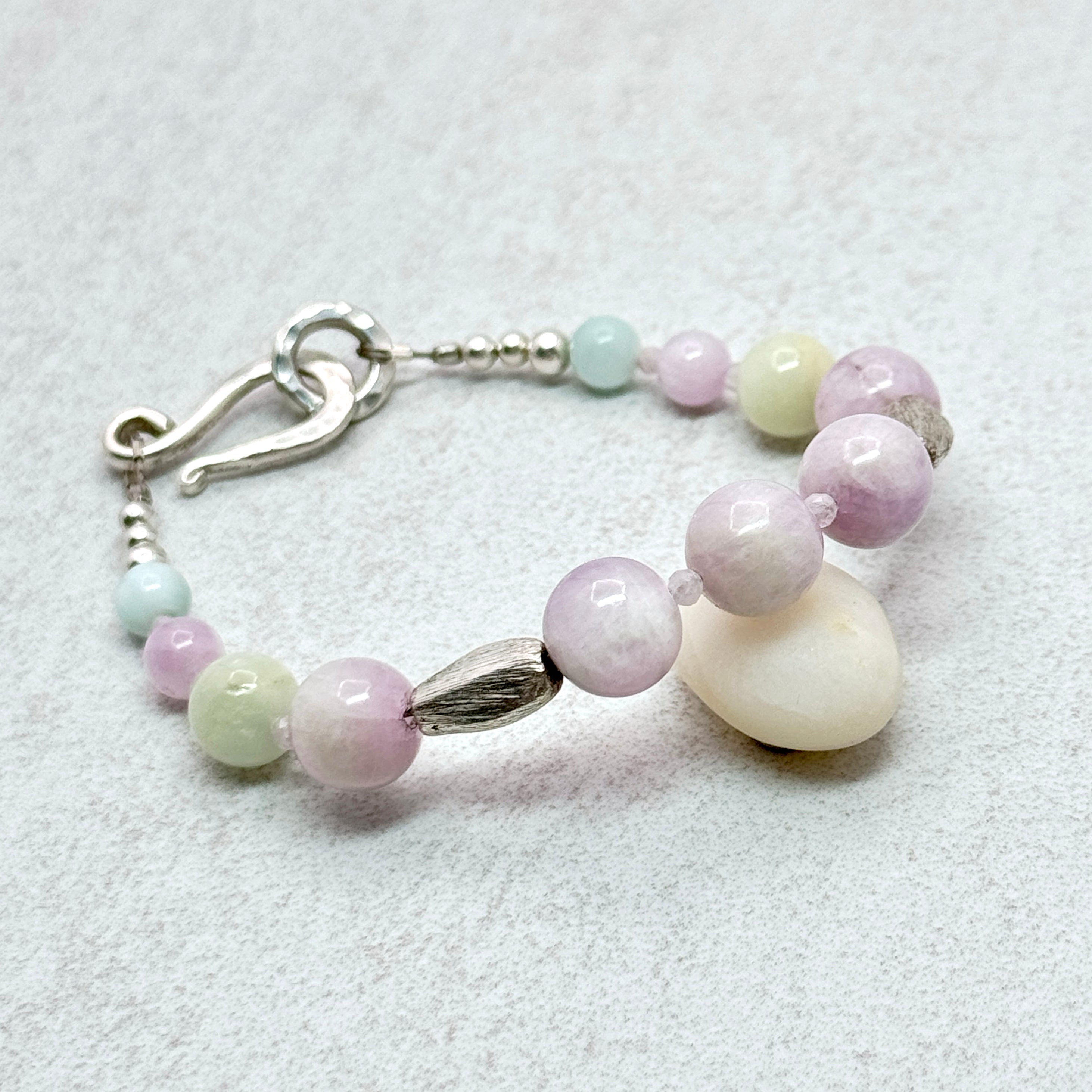 Pastel Gemstones & Sterling Silver Bracelet