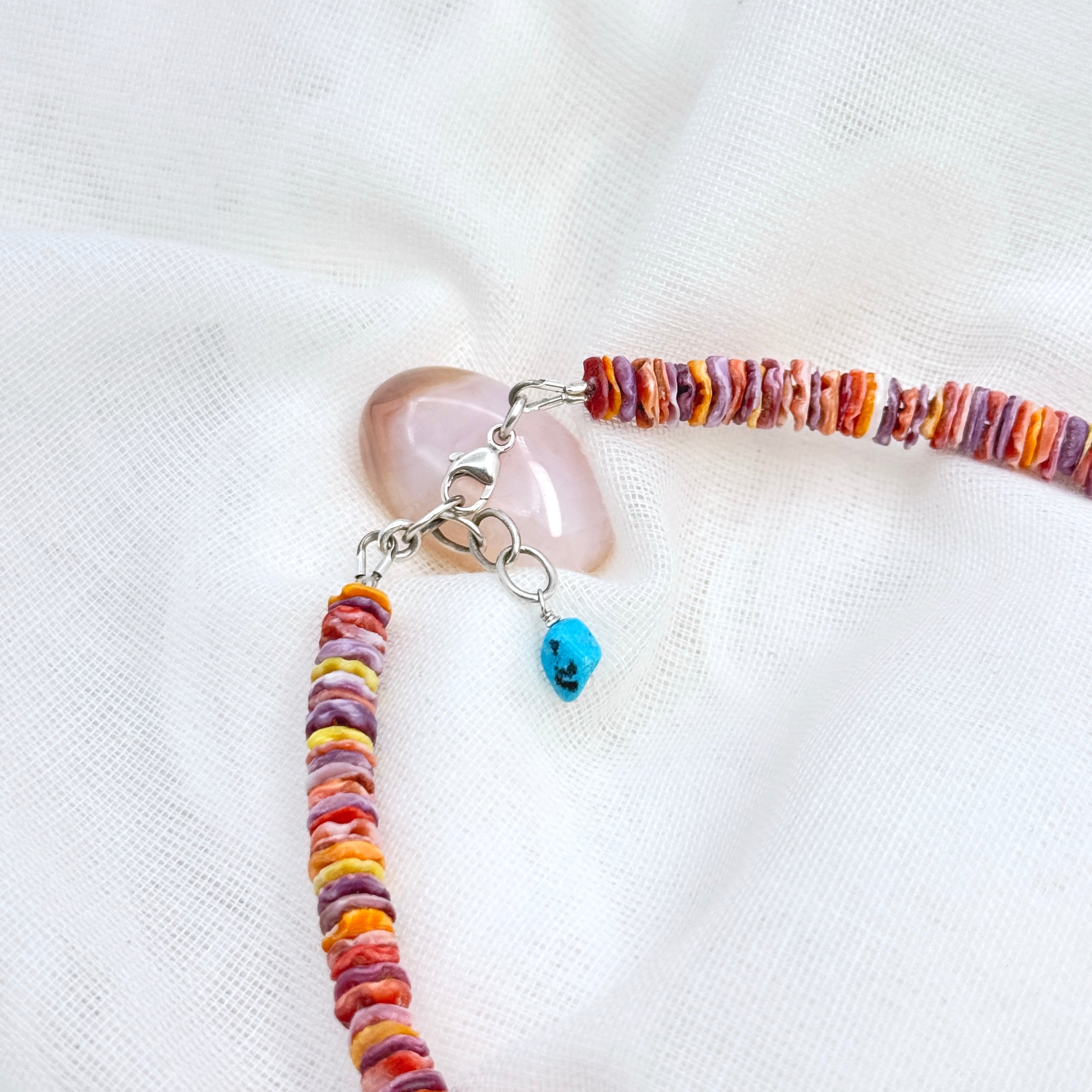 Blue Turquoise & Scallop Shell Necklace