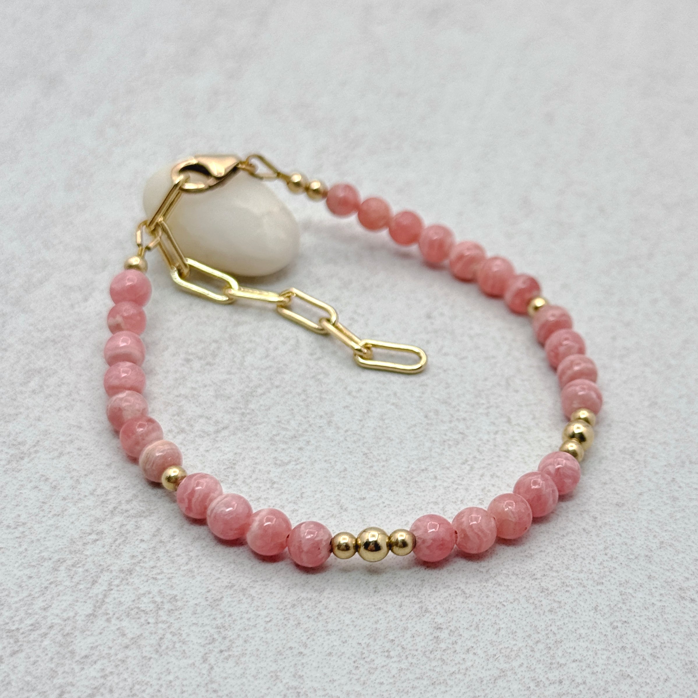 Rhodochrosite Gold-Filled Bracelet
