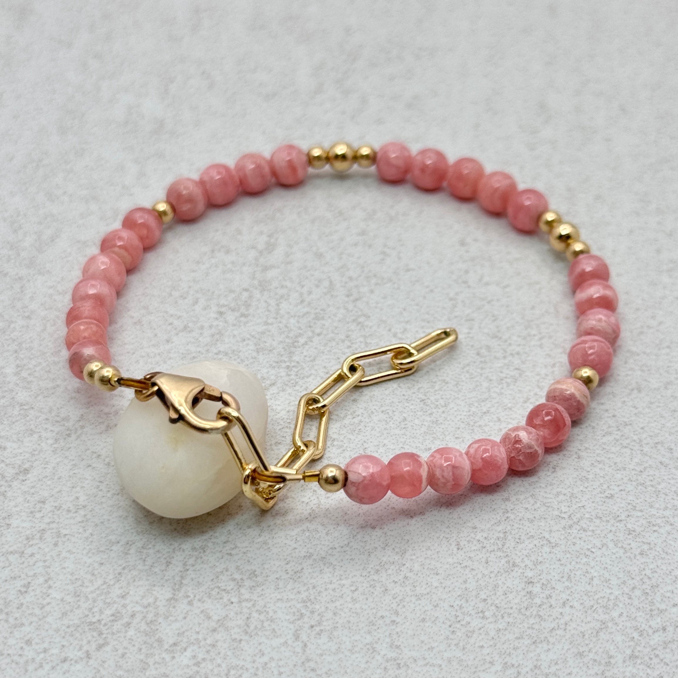 Rhodochrosite Gold-Filled Bracelet