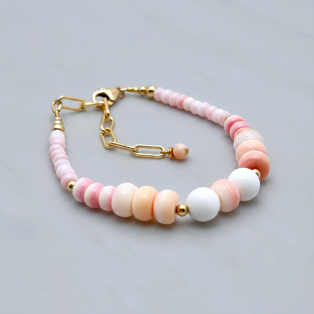 Pink Conch Shell 14Kt Gold-Filled Bracelet