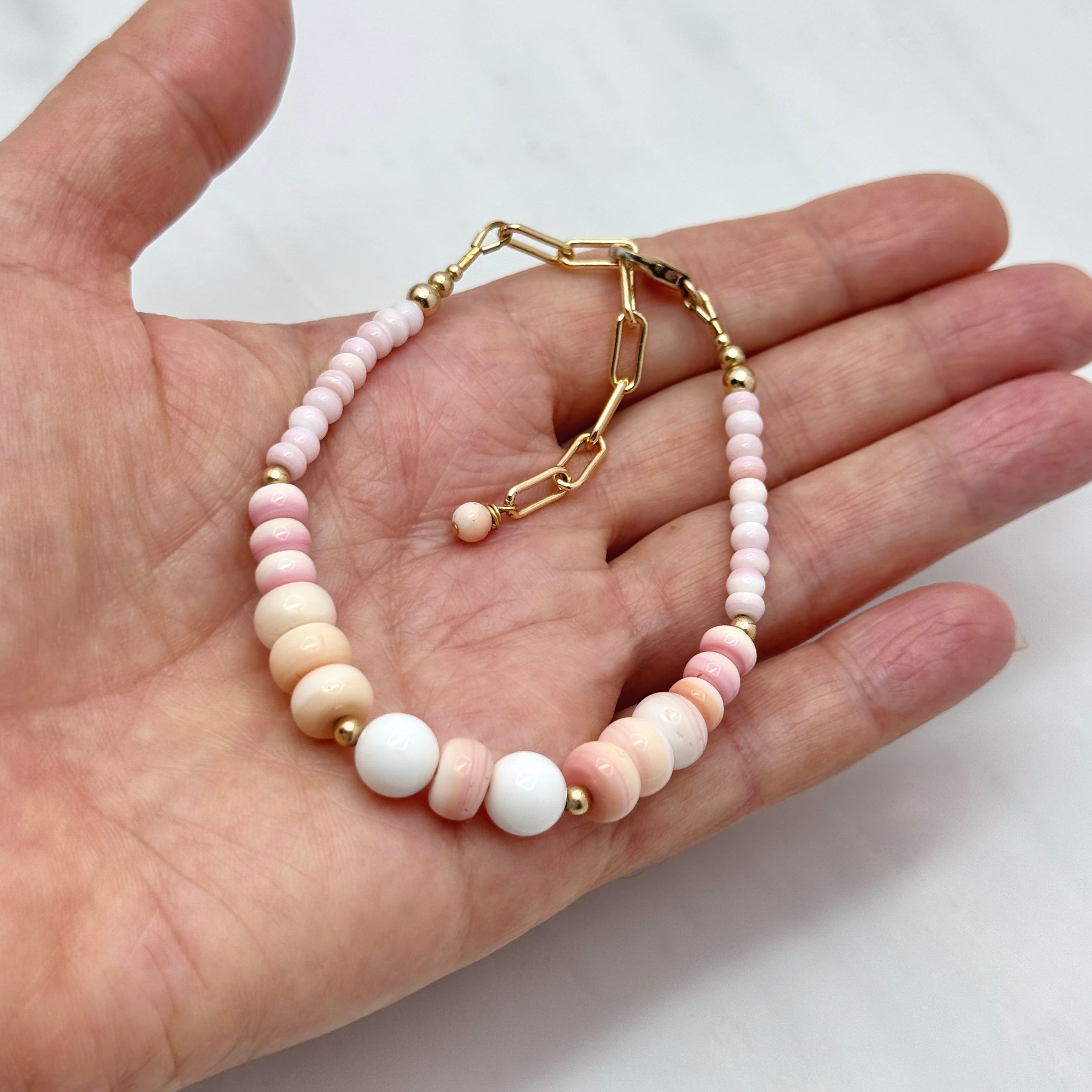 Pink Conch Shell 14Kt Gold-Filled Bracelet