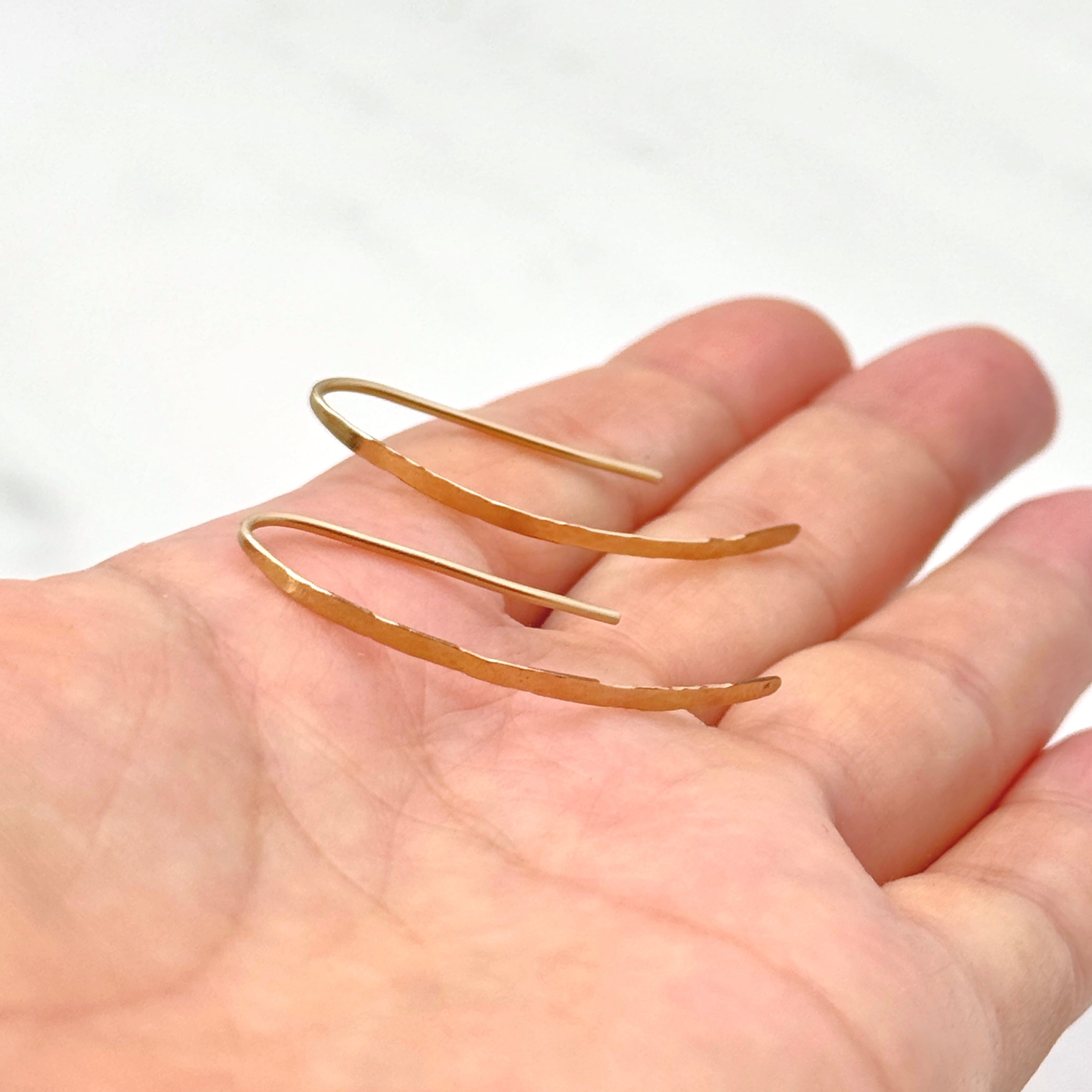 Hammered Gold-Filled Blade Earrings
