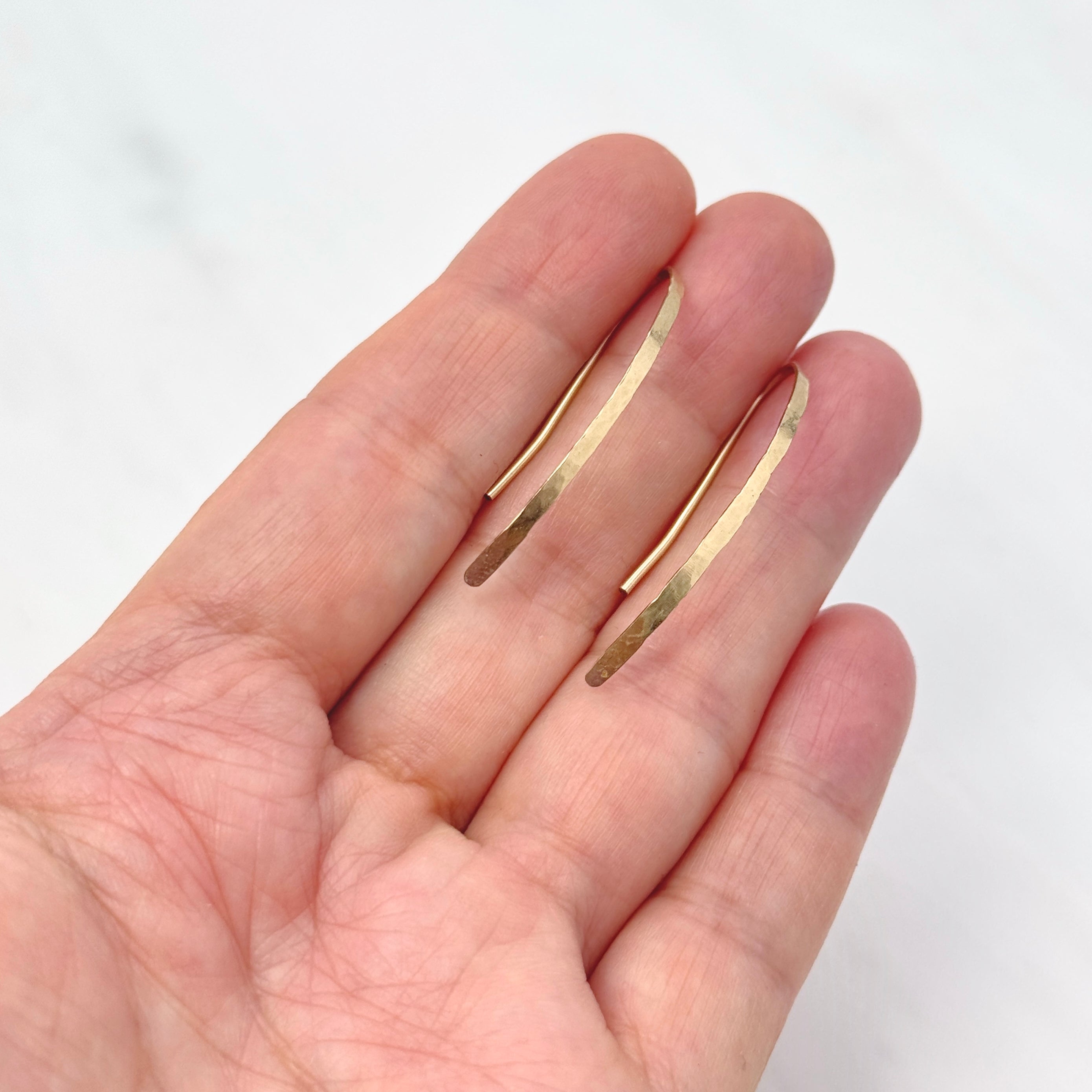 Hammered Gold-Filled Blade Earrings
