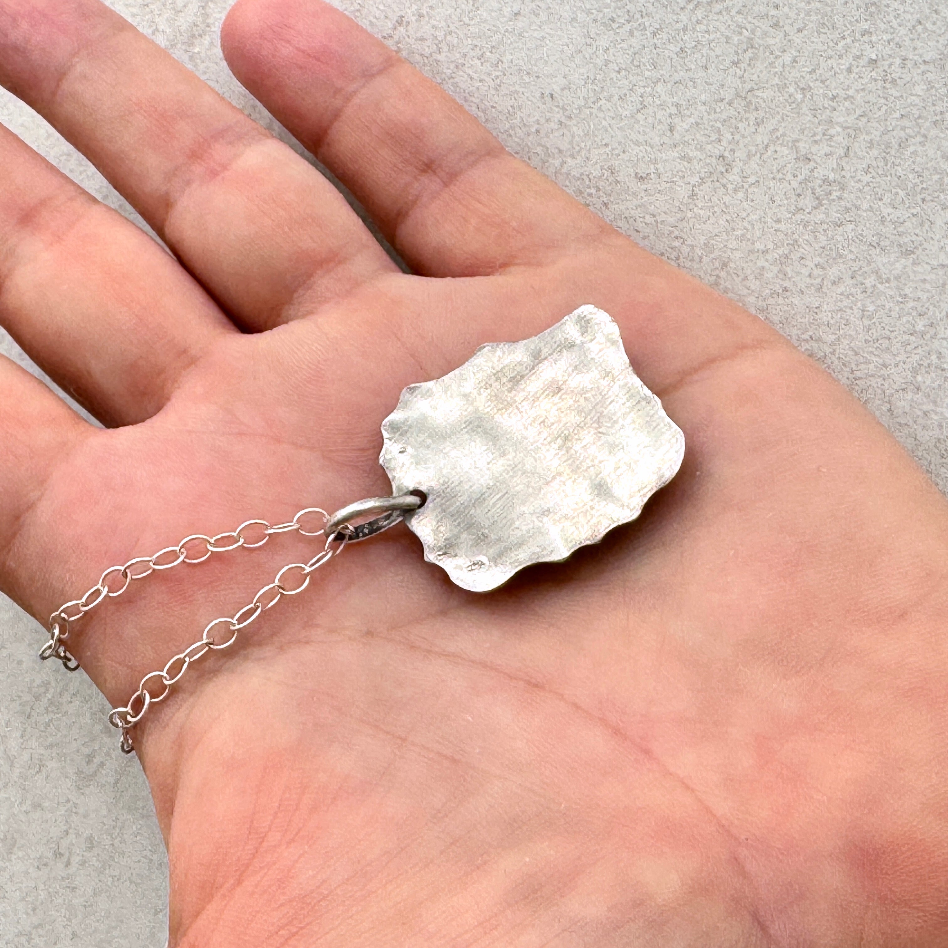 Sterling Silver Lapis Fused Pendant Necklace