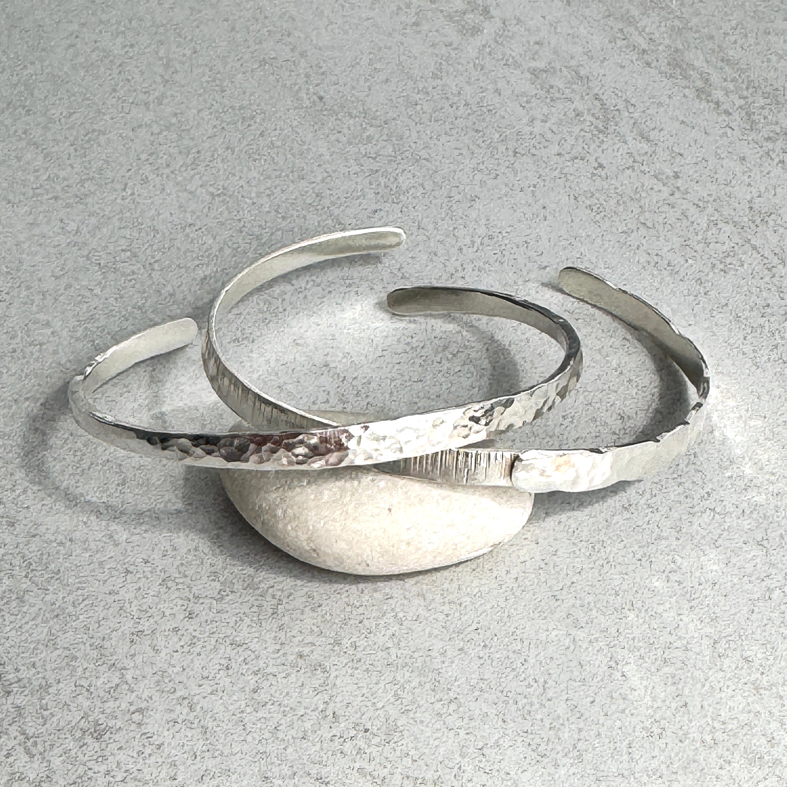 Sterling Silver Textured Stacking Cuff