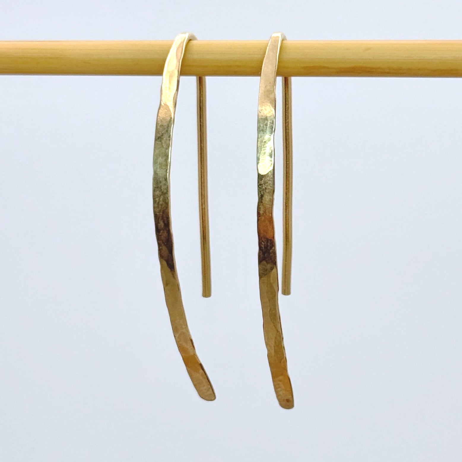 Hammered Gold-Filled Blade Earrings