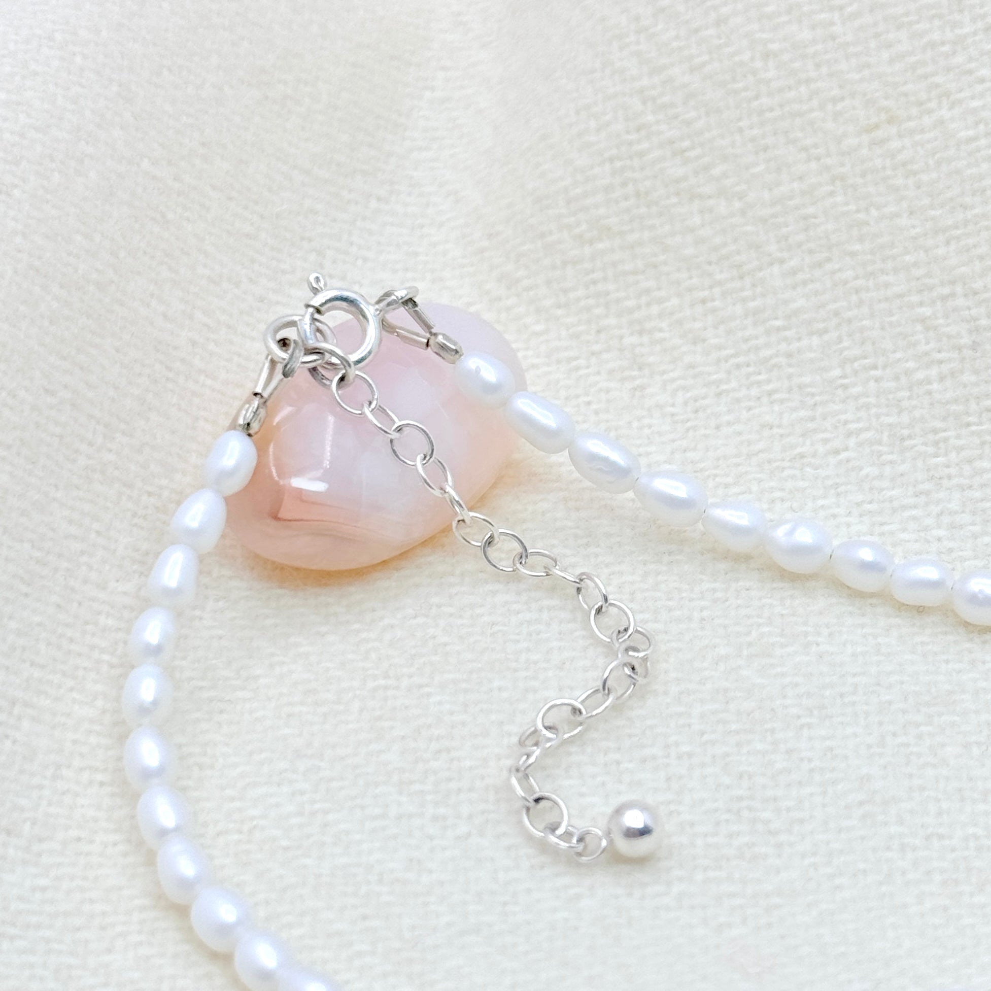 Pearl, Campitos Turquoise, & Silver Necklace