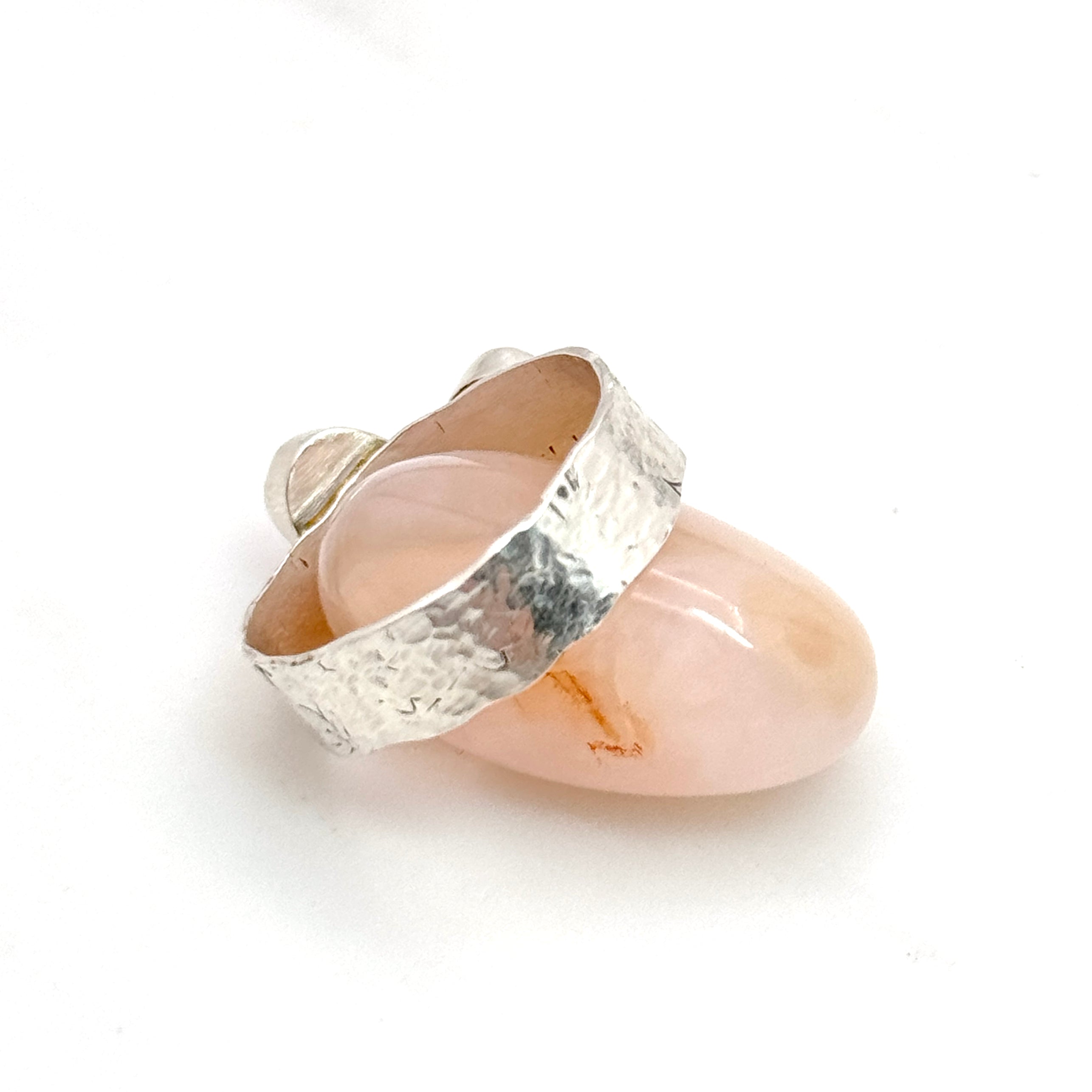 Ethiopian Fire Opal & Amethyst Silver Ring