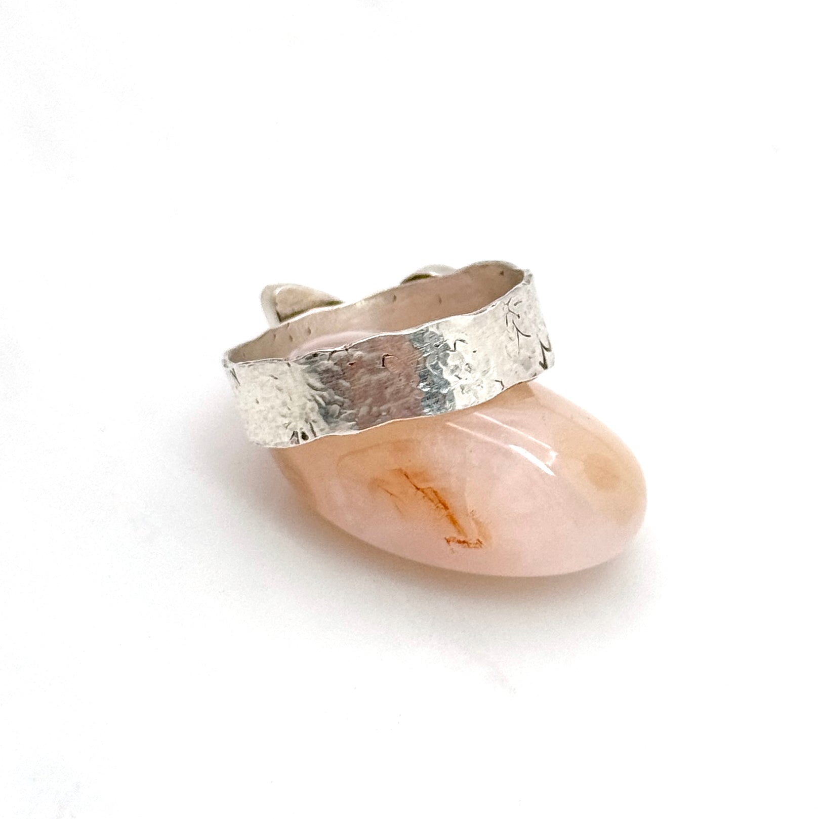 Ethiopian Fire Opal & Amethyst Silver Ring