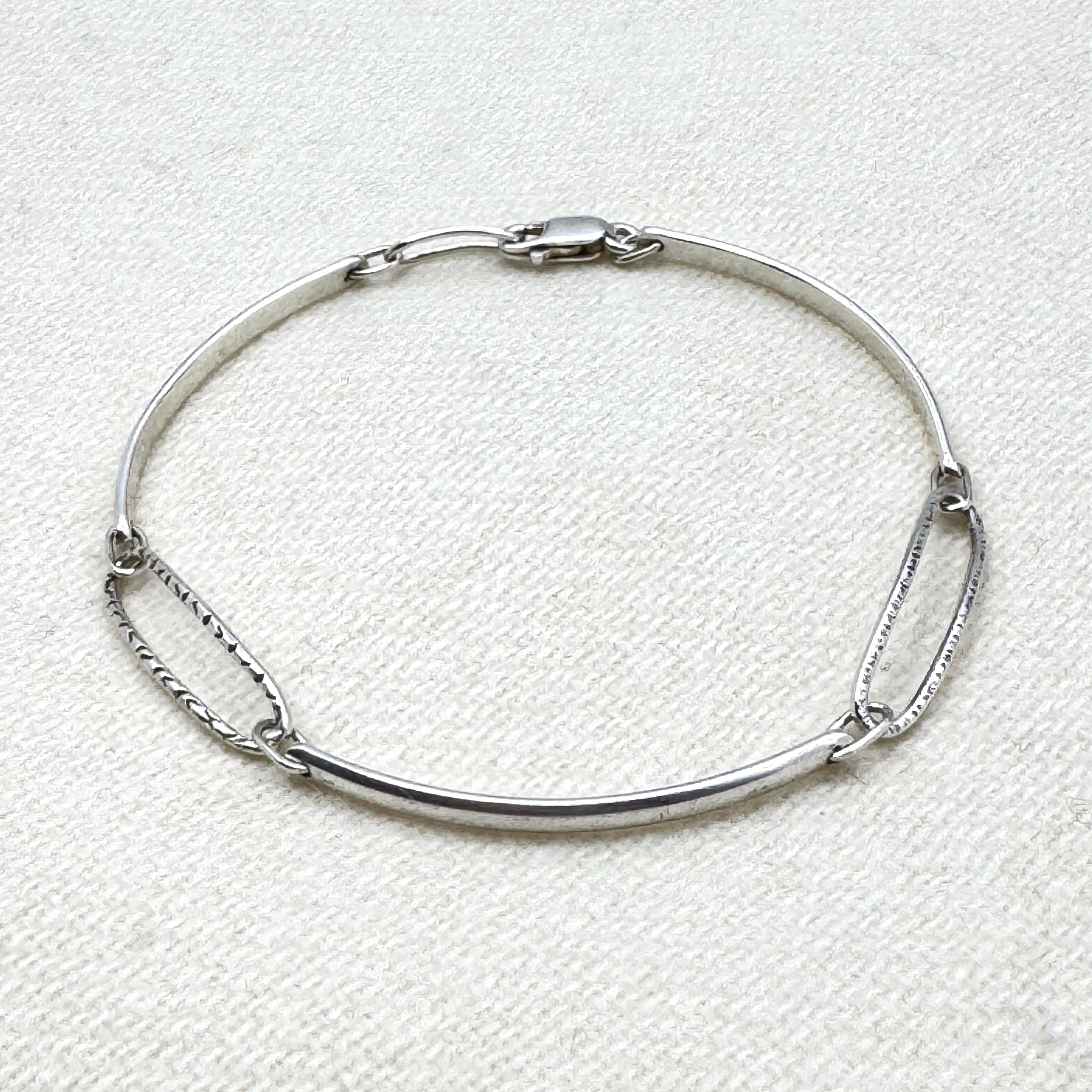 Handmade Sterling Silver Long Link Bracelet