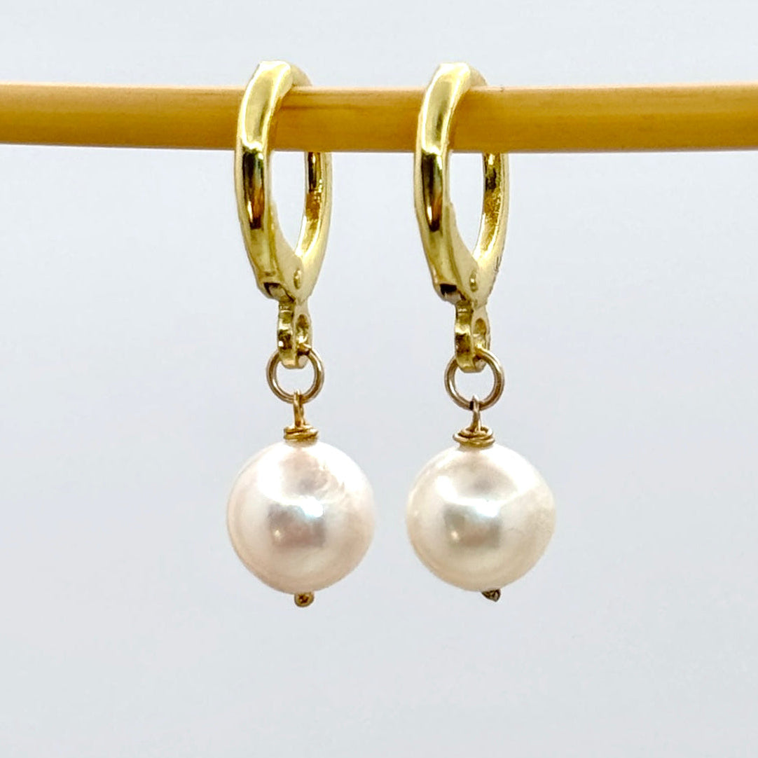 14k Gold-Filled Akoya Pearl Drop Earrings