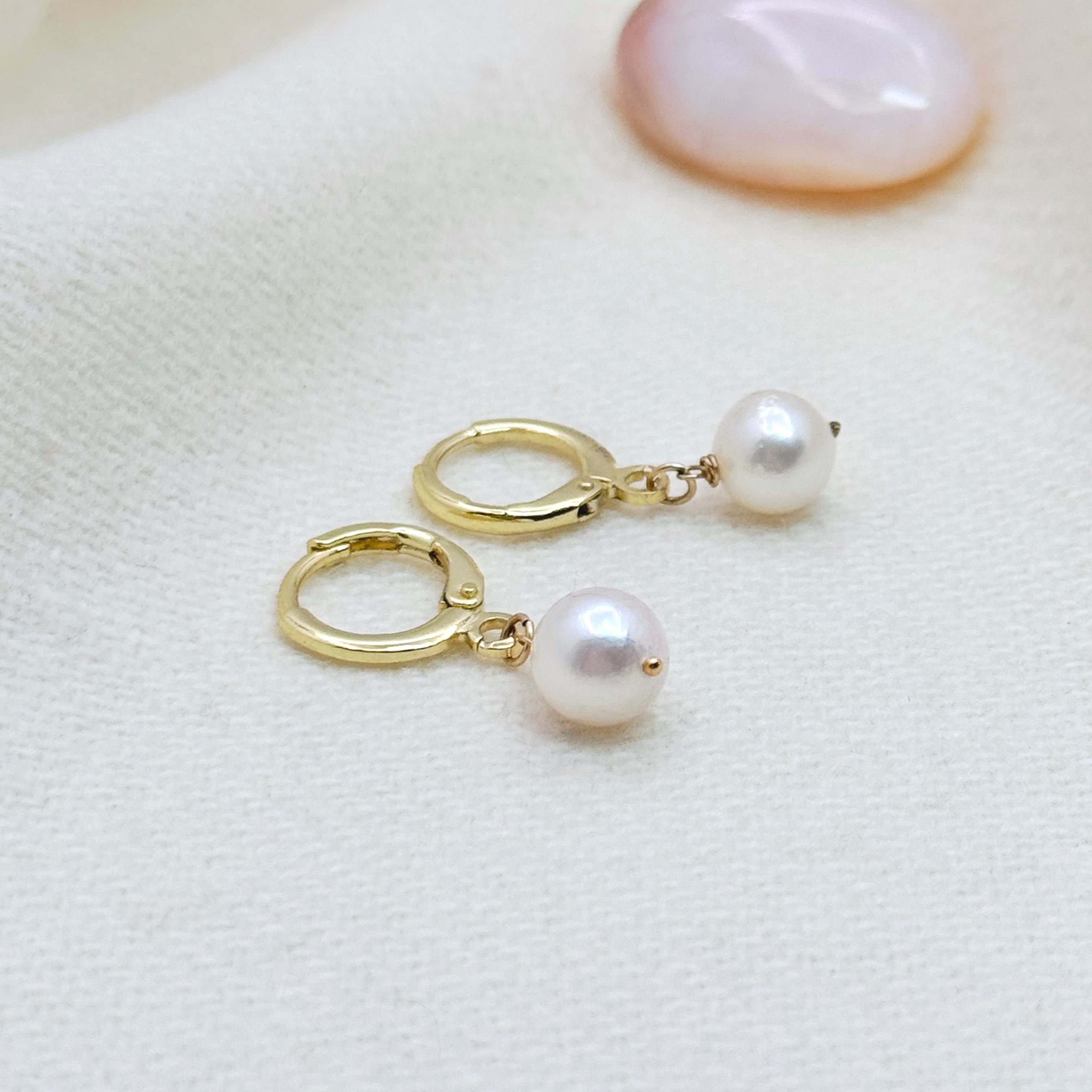 14k Gold-Filled Akoya Pearl Drop Earrings