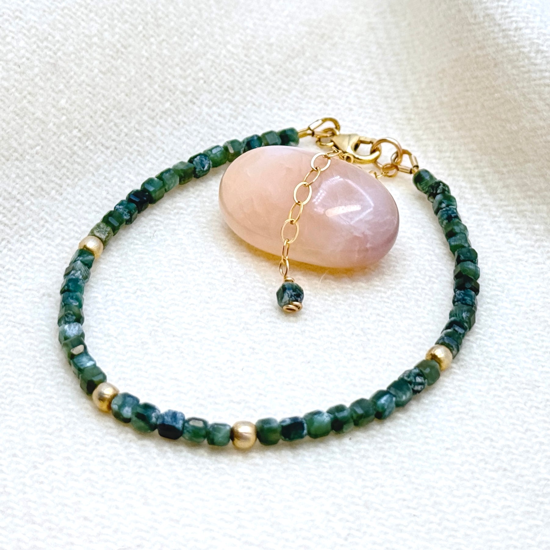 Seraphinite Gold-Filled Adjustable Bracelet