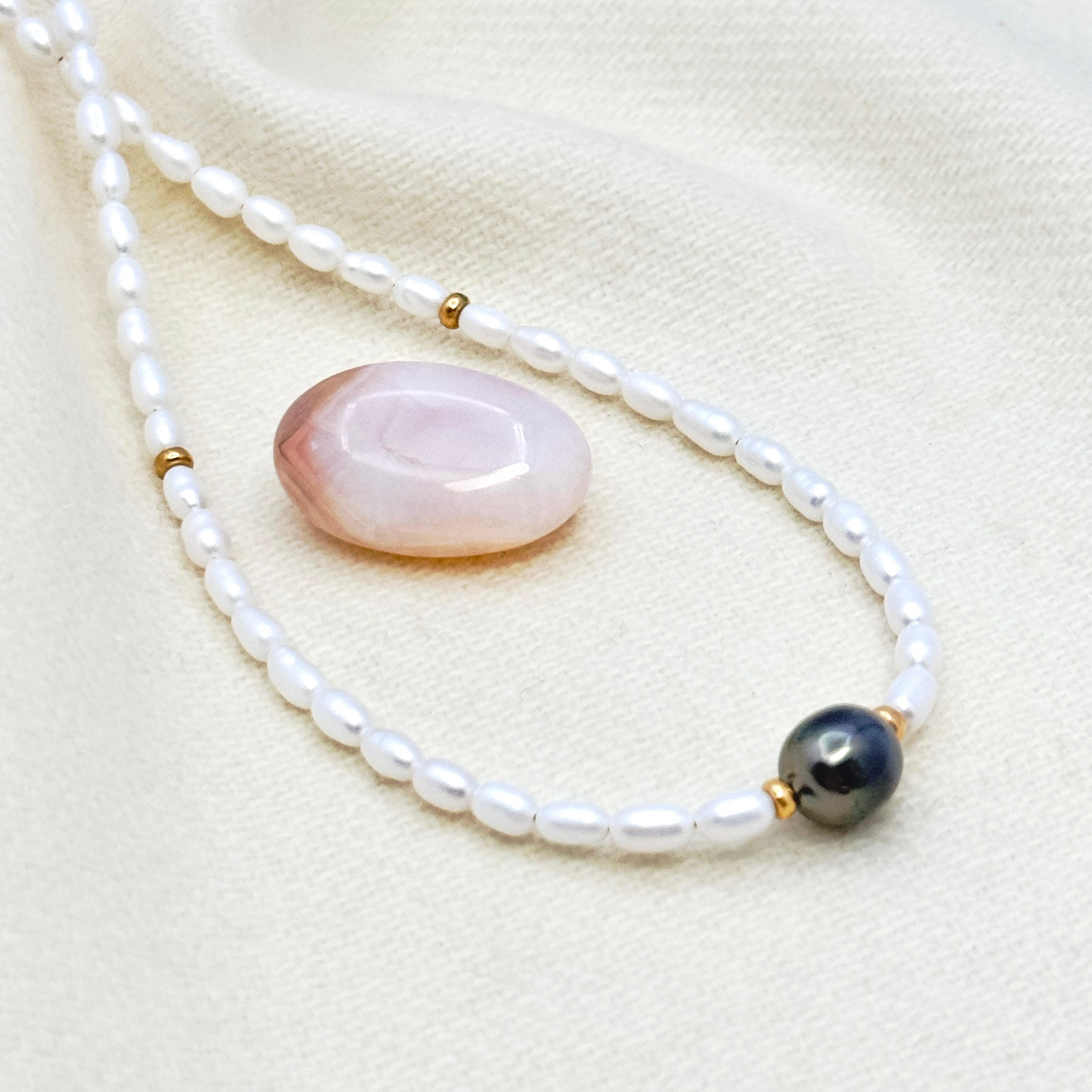 Tahitian & White Freshwater Pearl Necklace