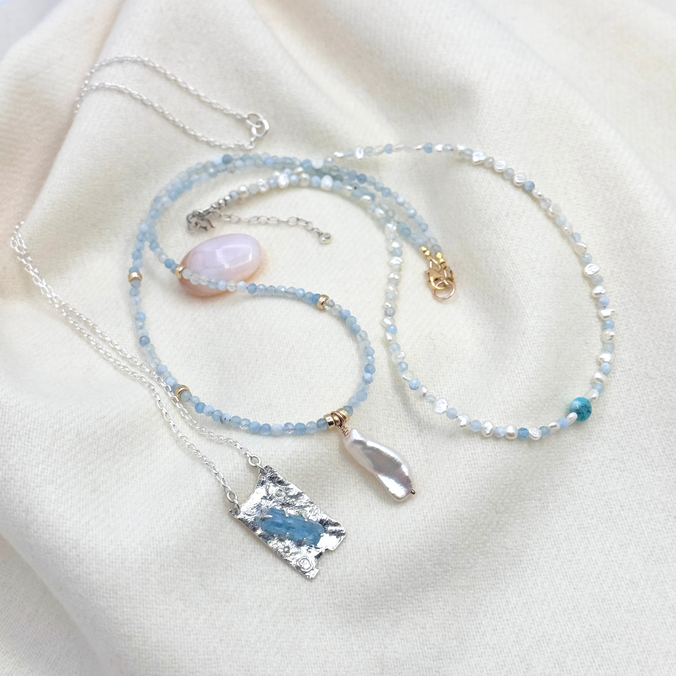 Sterling Silver Aquamarine Pendant Necklace