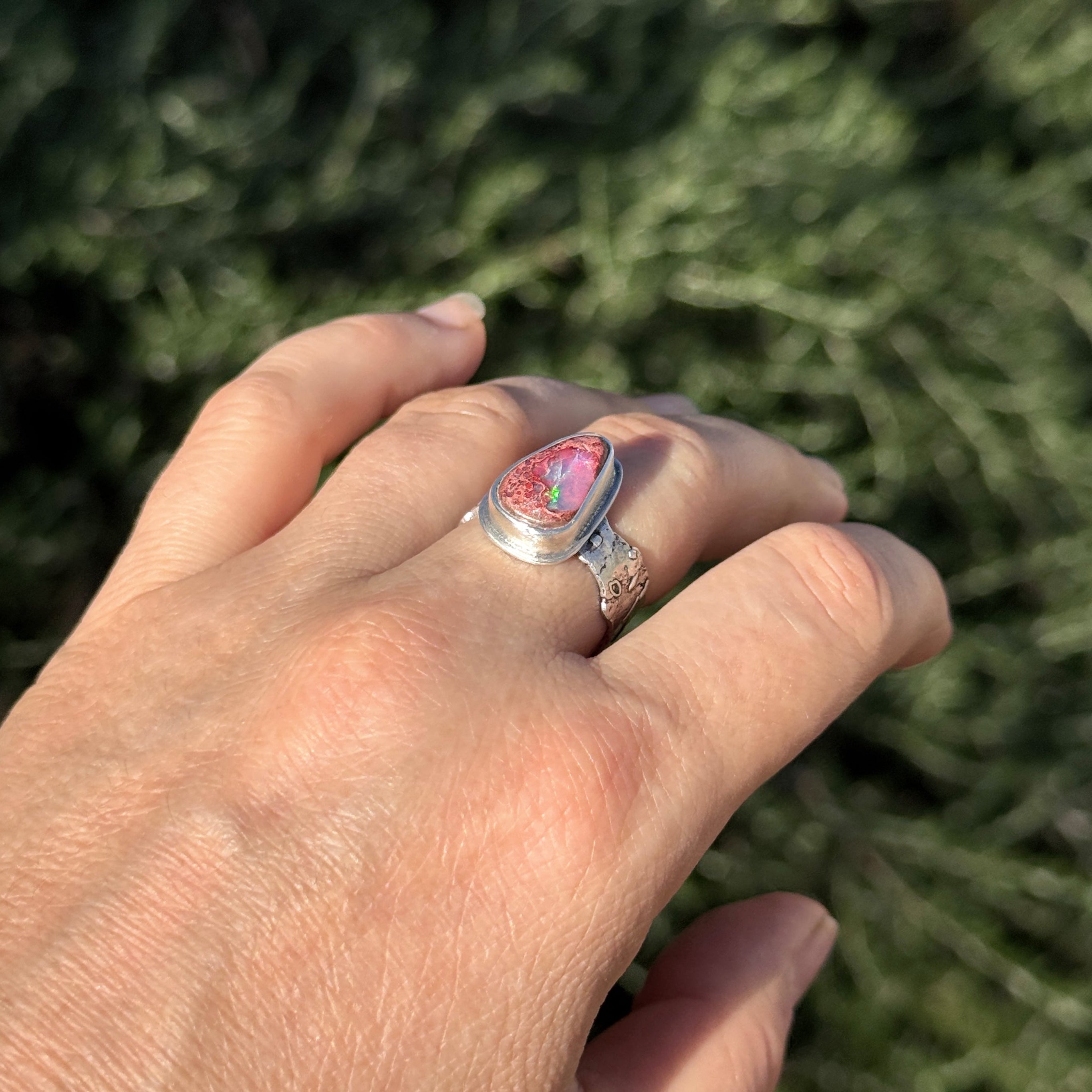Mexican Cantera Opal Sterling Silver Ring