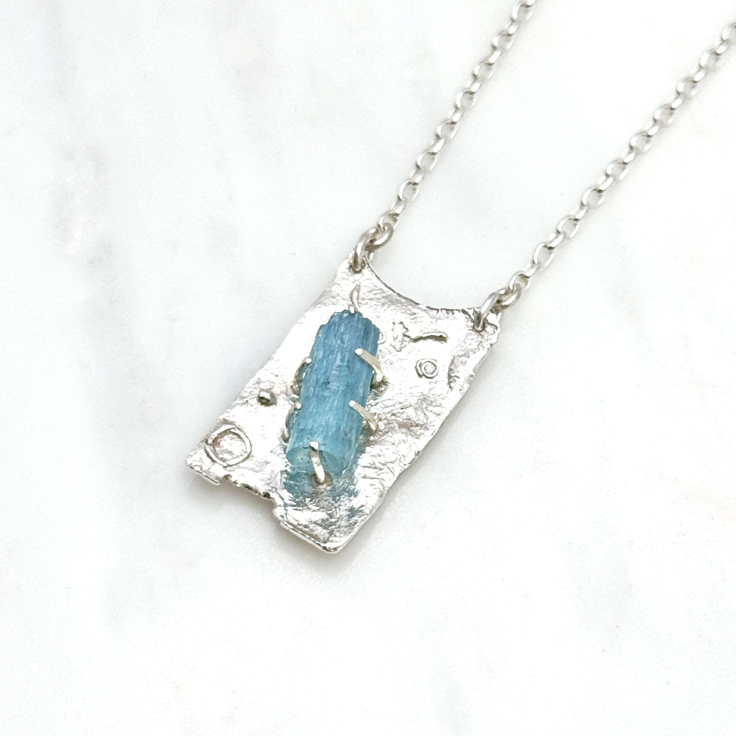 Sterling Silver Aquamarine Pendant Necklace