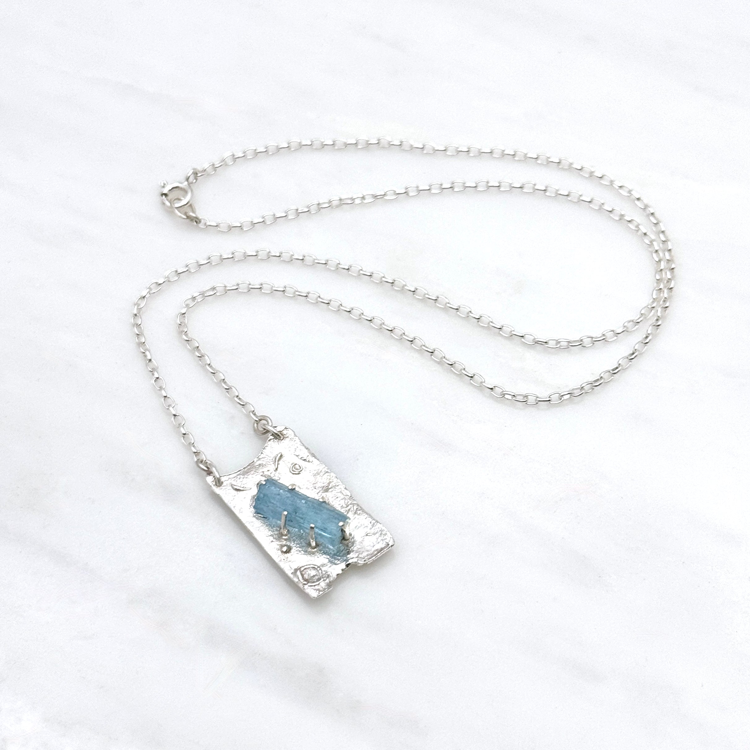 Sterling Silver Aquamarine Pendant Necklace
