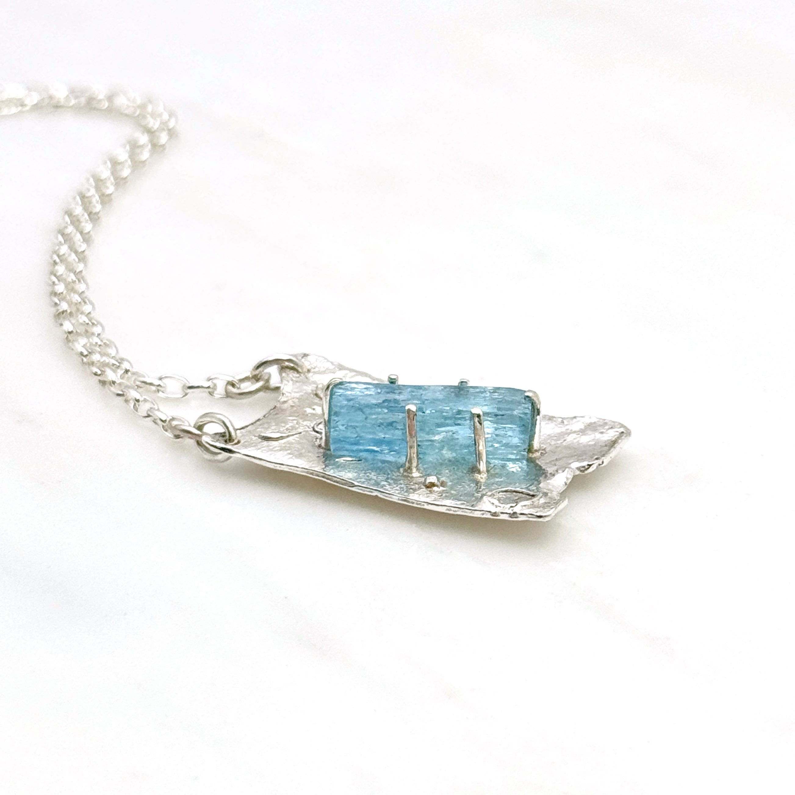 Sterling Silver Aquamarine Pendant Necklace