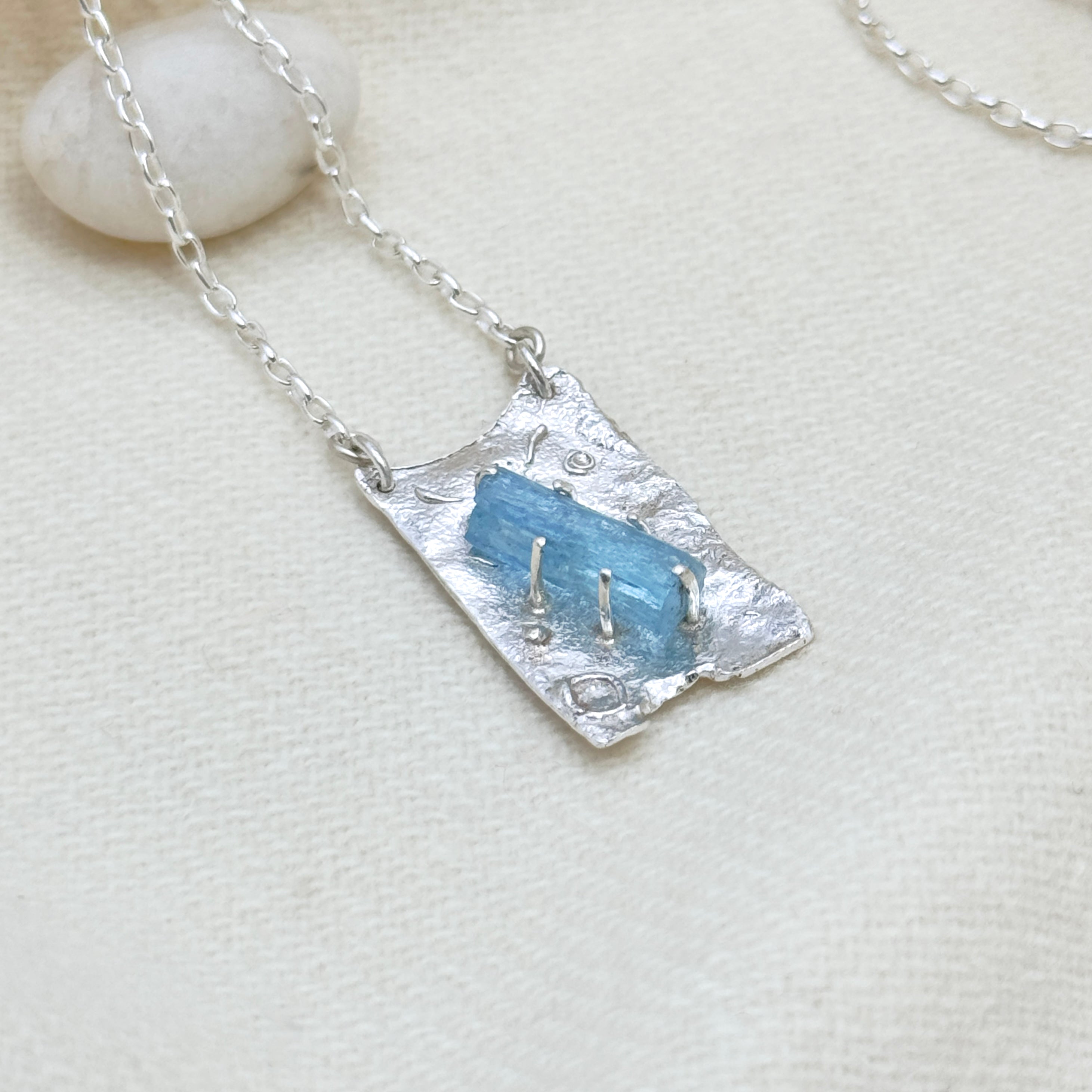 Sterling Silver Aquamarine Pendant Necklace